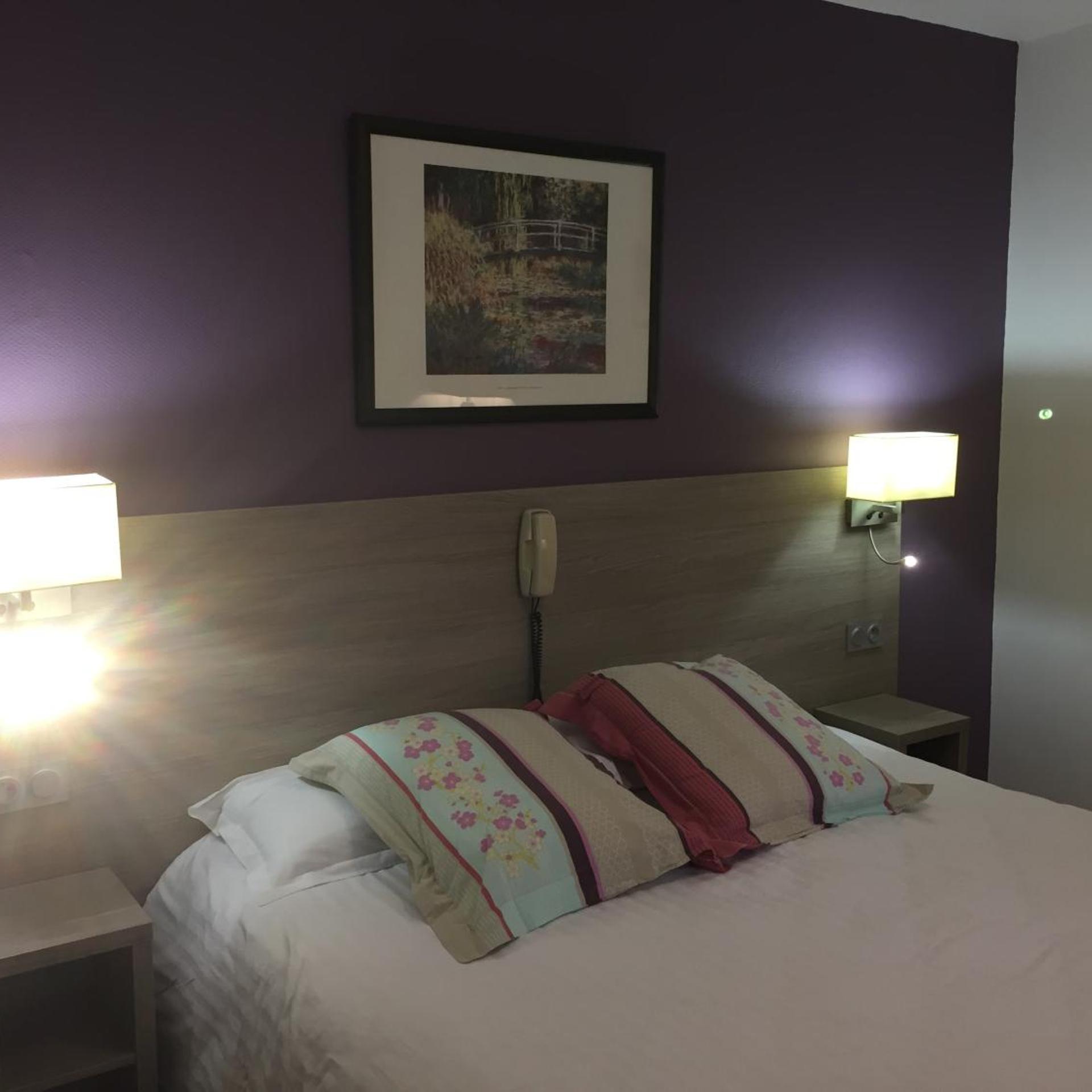 غرفة بسرير مزدوج أو سريرين منفصلين، Hôtel Roc De Massabielle 5/8