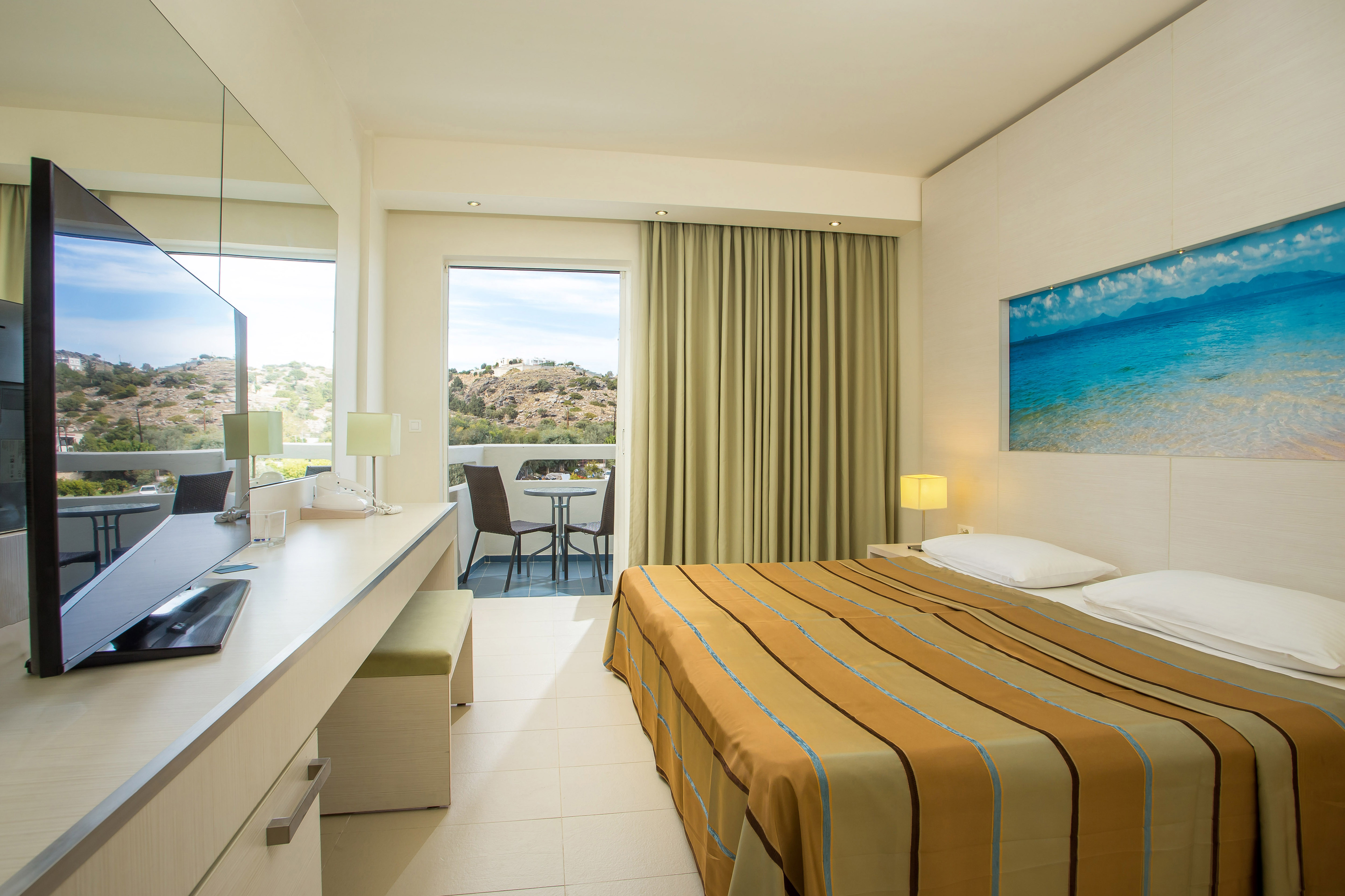 غرفة مفردة بإطلالة على الجبل، Lindos White Hotel & Suites 3/5