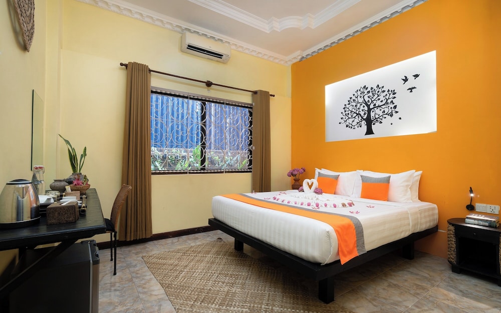 غرفة ديلوكس بسرير مزدوج أو سريرين منفصلين، Central Indochine D Angkor Hotel 3/10