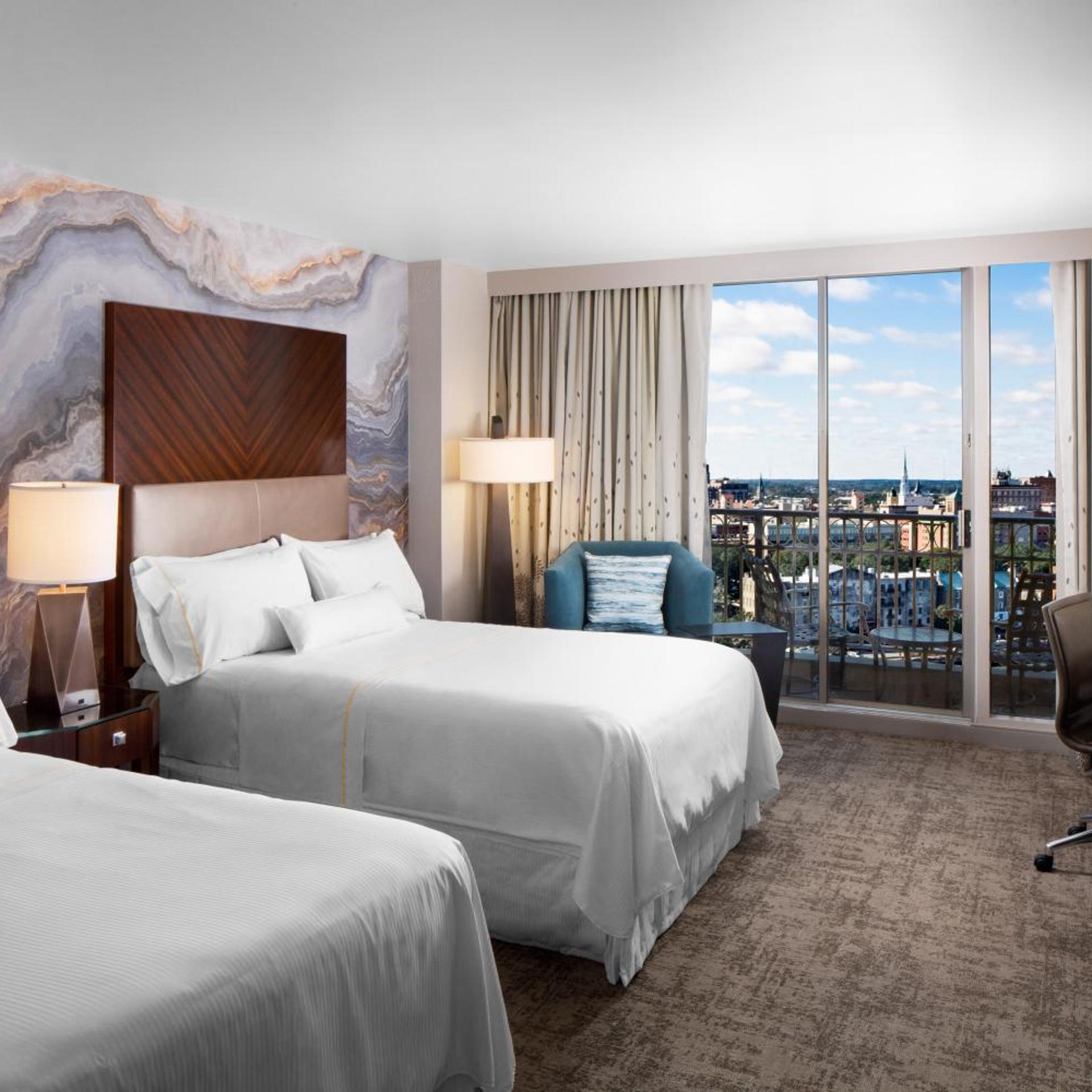 Savannah, Guest Room, 2 Double Beds, River View, Balcony