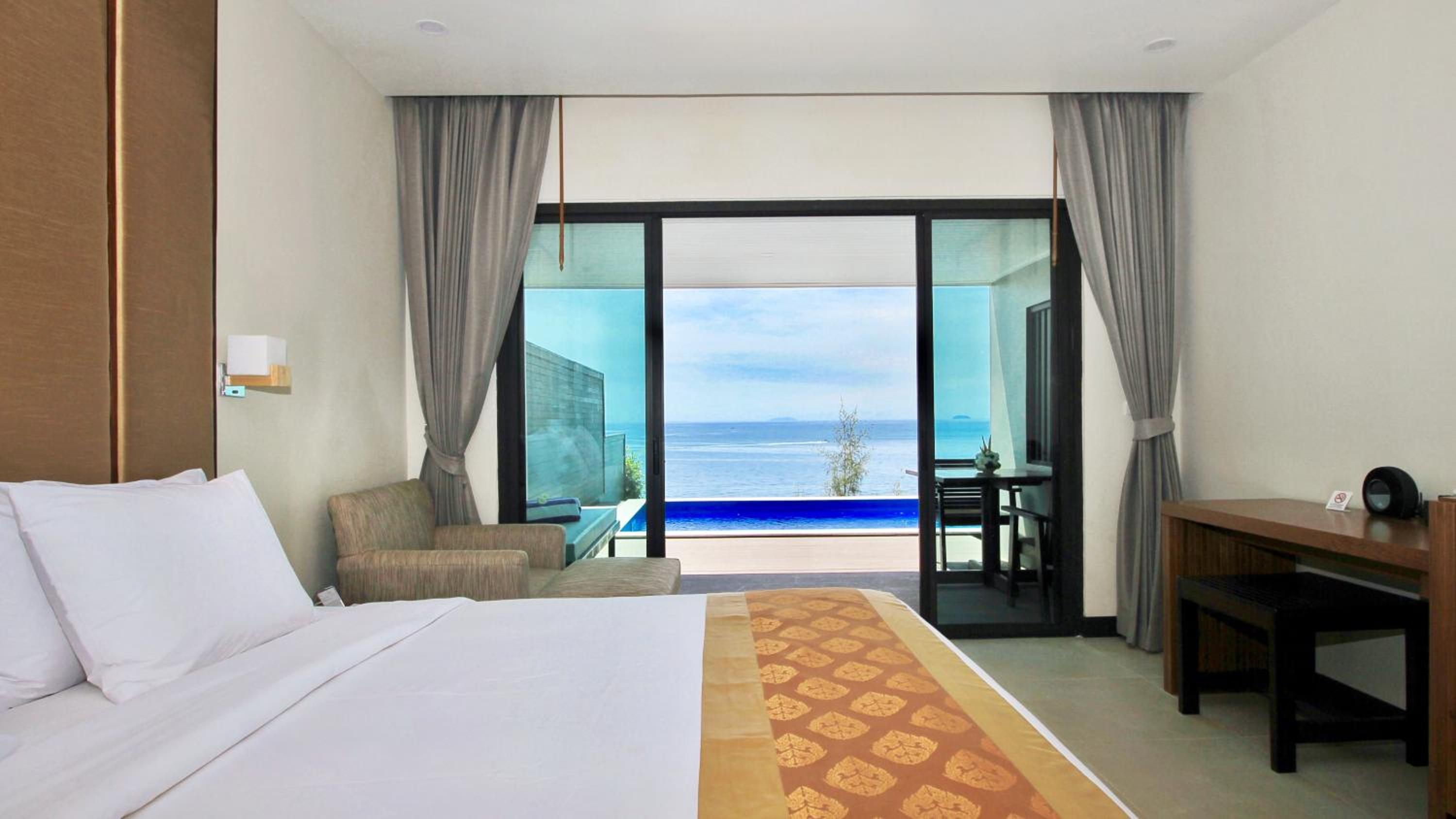 Pool, Ocean, Sunset, Villa, Double Bed