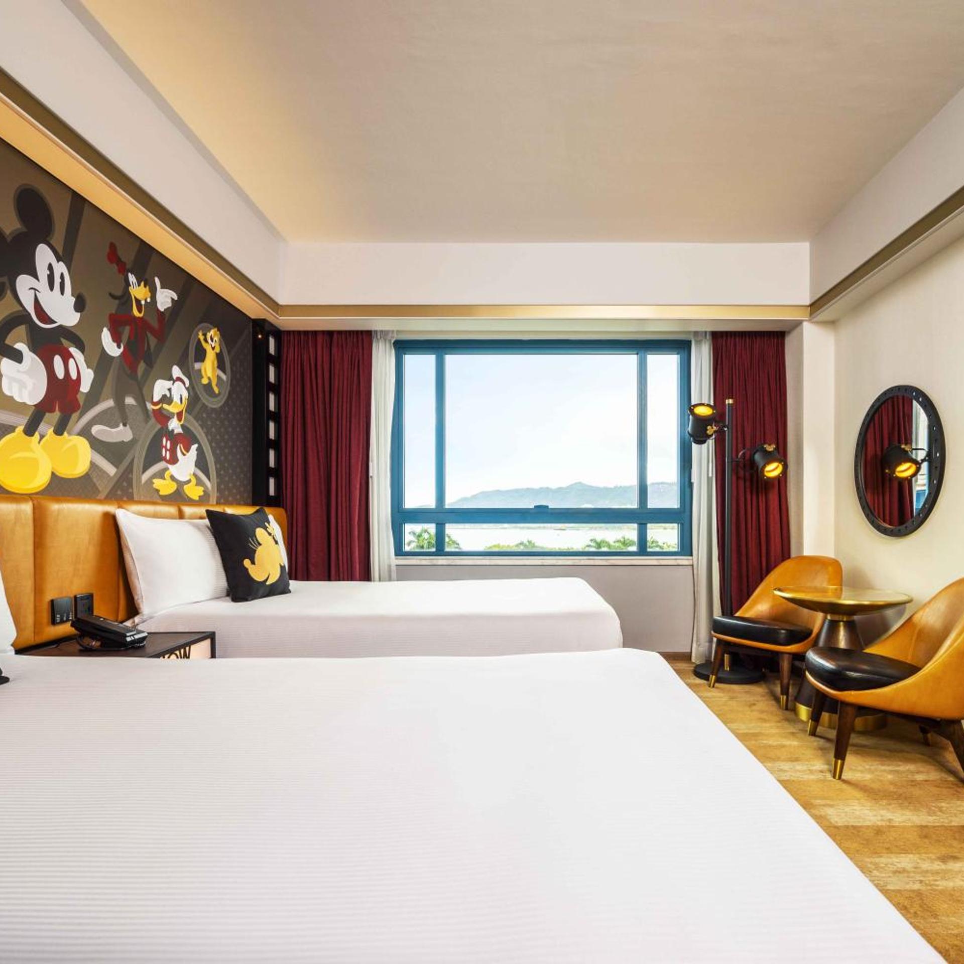 Mickey and Friends, 1 King or 2 Double Beds, Sea View