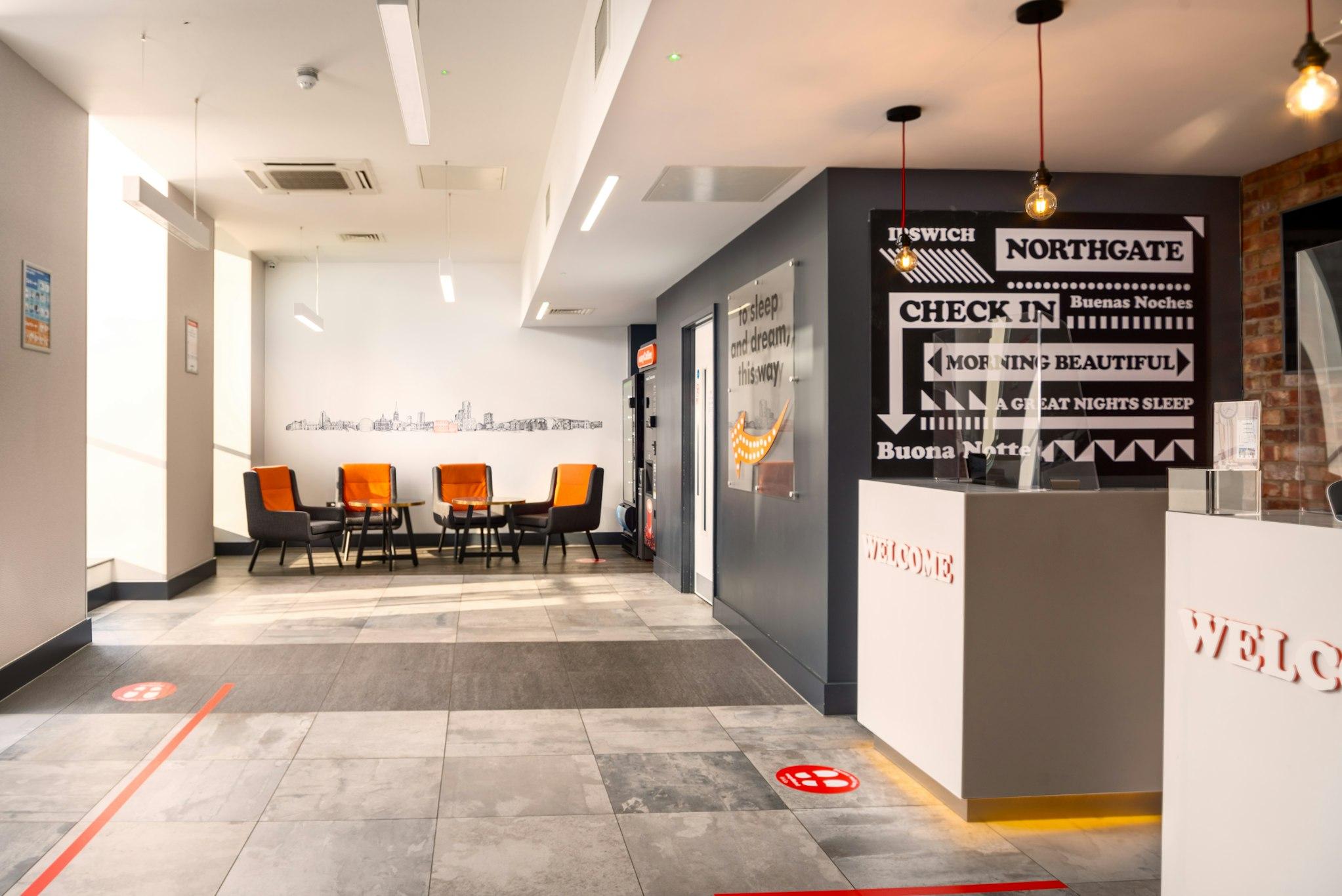 Lobby at easyHotel Ipswich Town Centre, IPSWICH