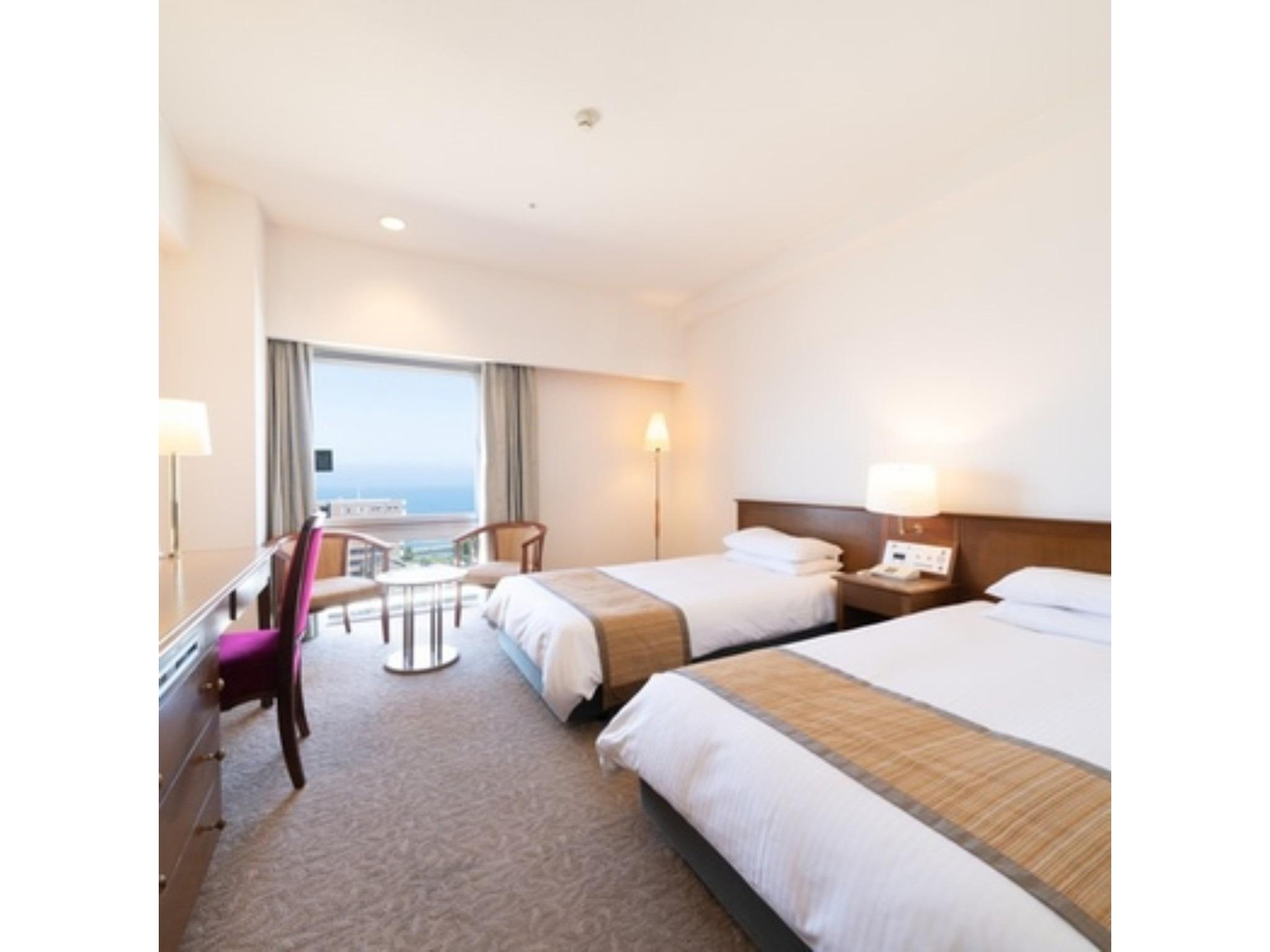 Room, Twin Beds or Single Bed, Ocean View