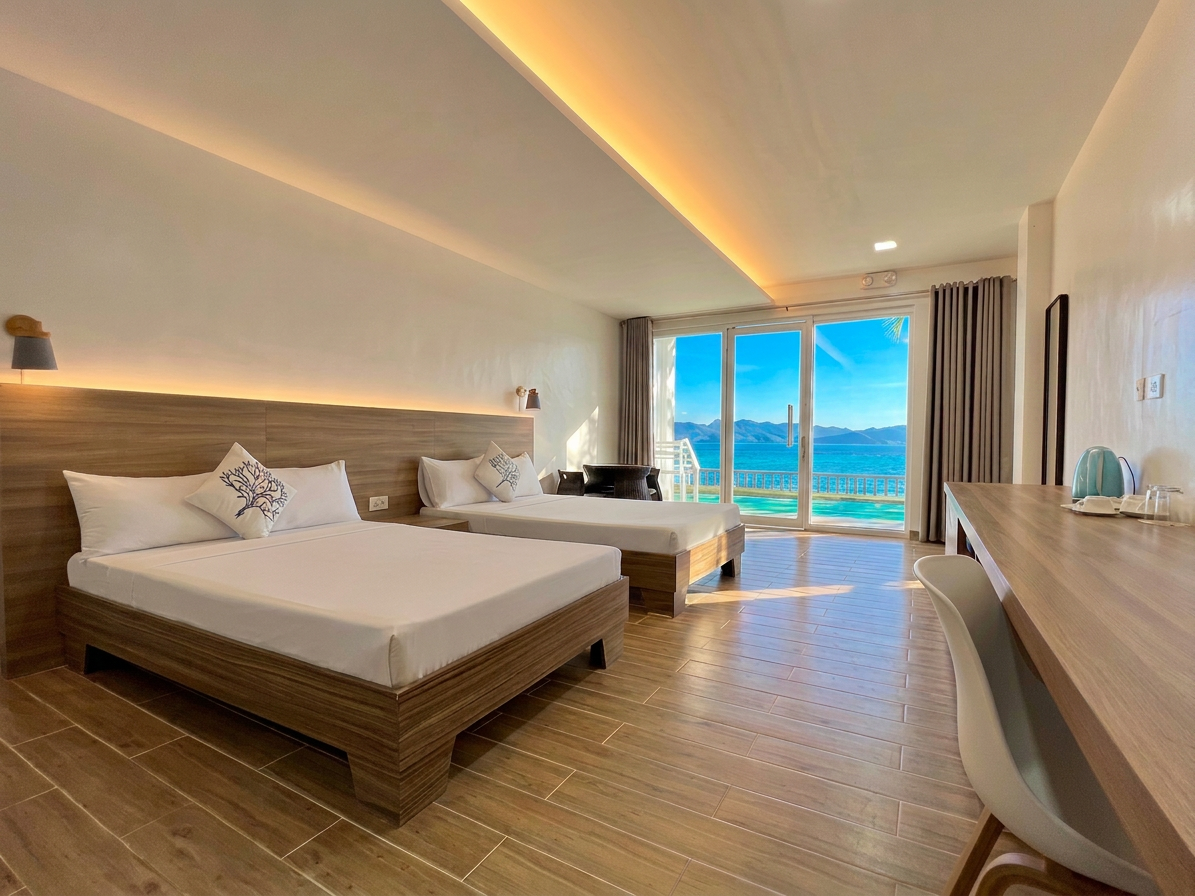 Room, 2 Double Beds, Bay View