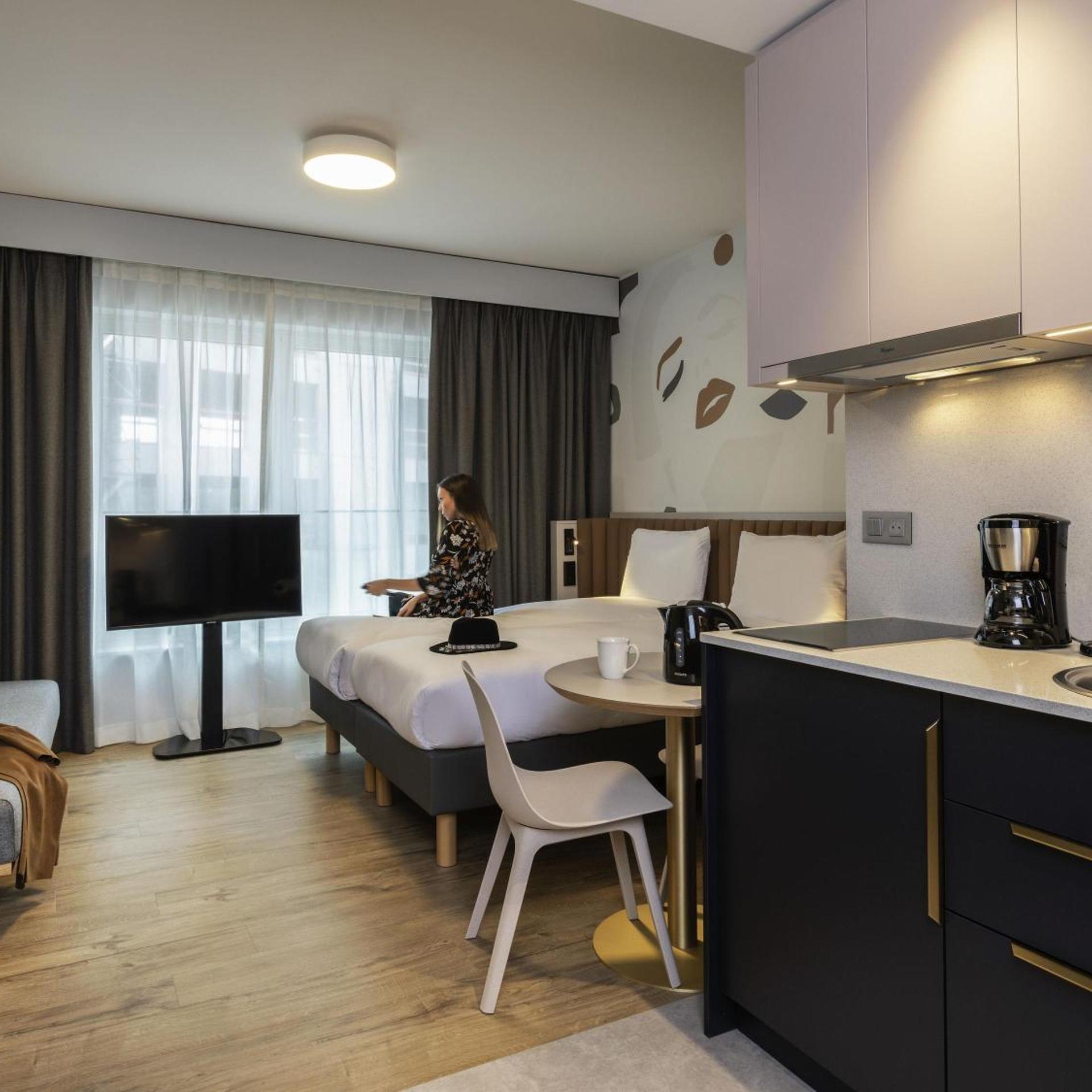 Elegant, Studio, Quadruple، Aparthotel Adagio Access Brussels Delta 10/10