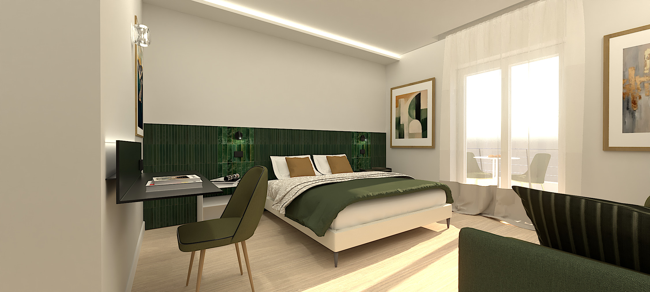 غرفة سوبيريور بسرير مزدوج بإطلالة على المسبح بشرفة، Hotel Alpha 4/8