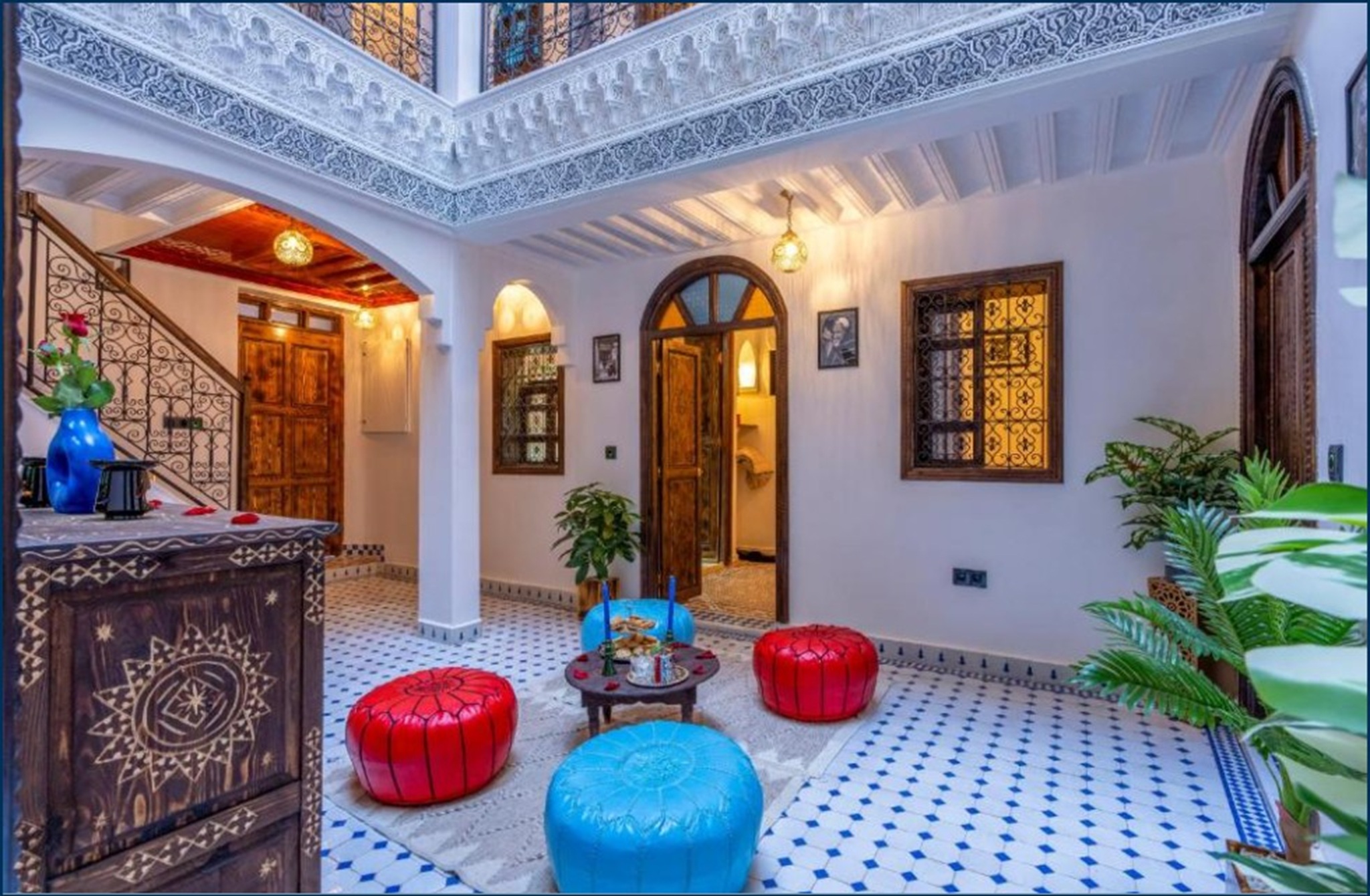 Lobby at Riad La Perle Bleue, MARRAKECH