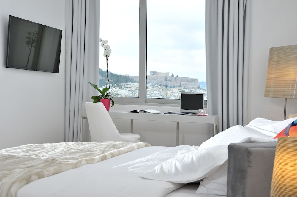 Deluxe, Double or Twin Bed, Acropolis View