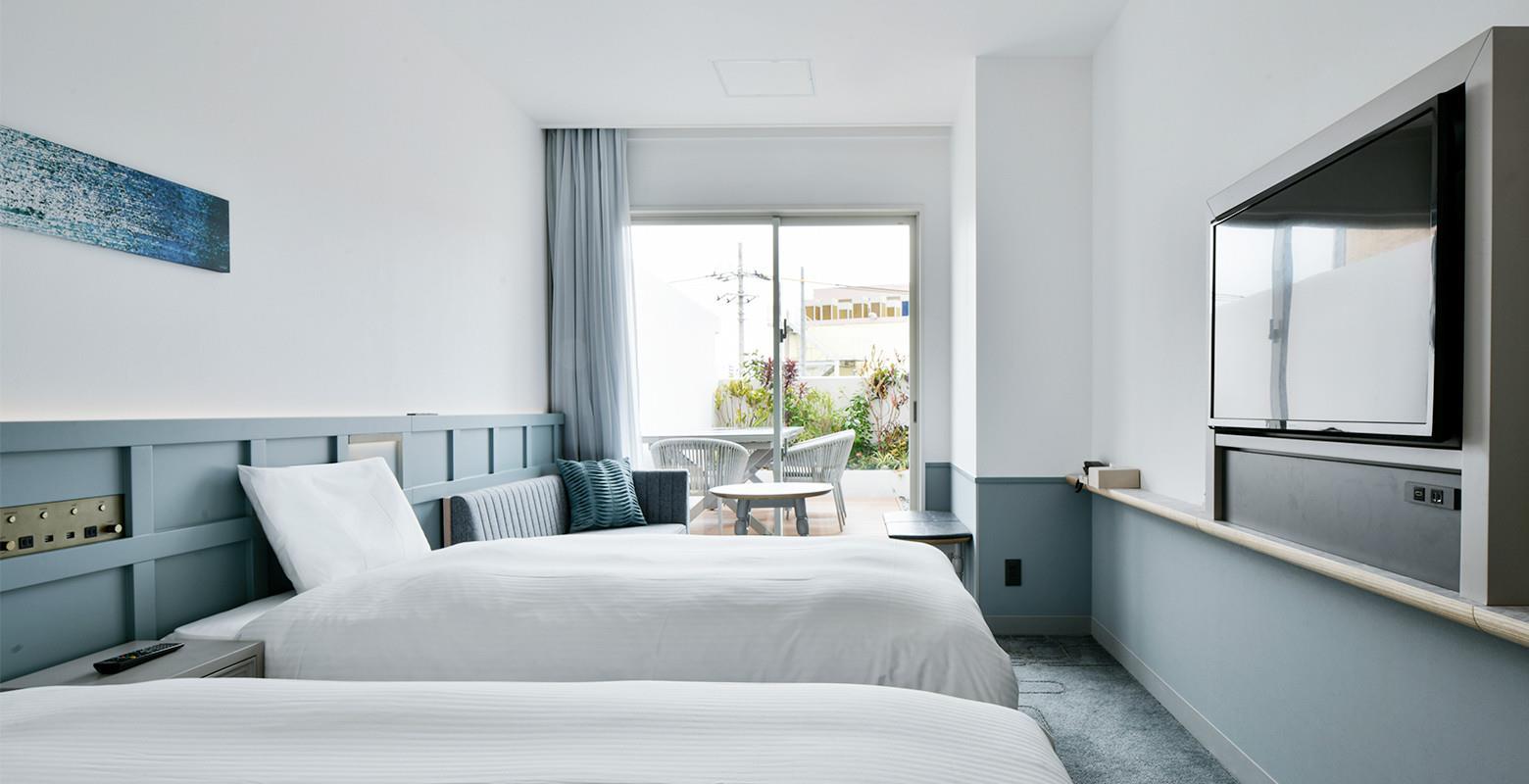 Semi Room, Garden, 2 Semi Double Beds