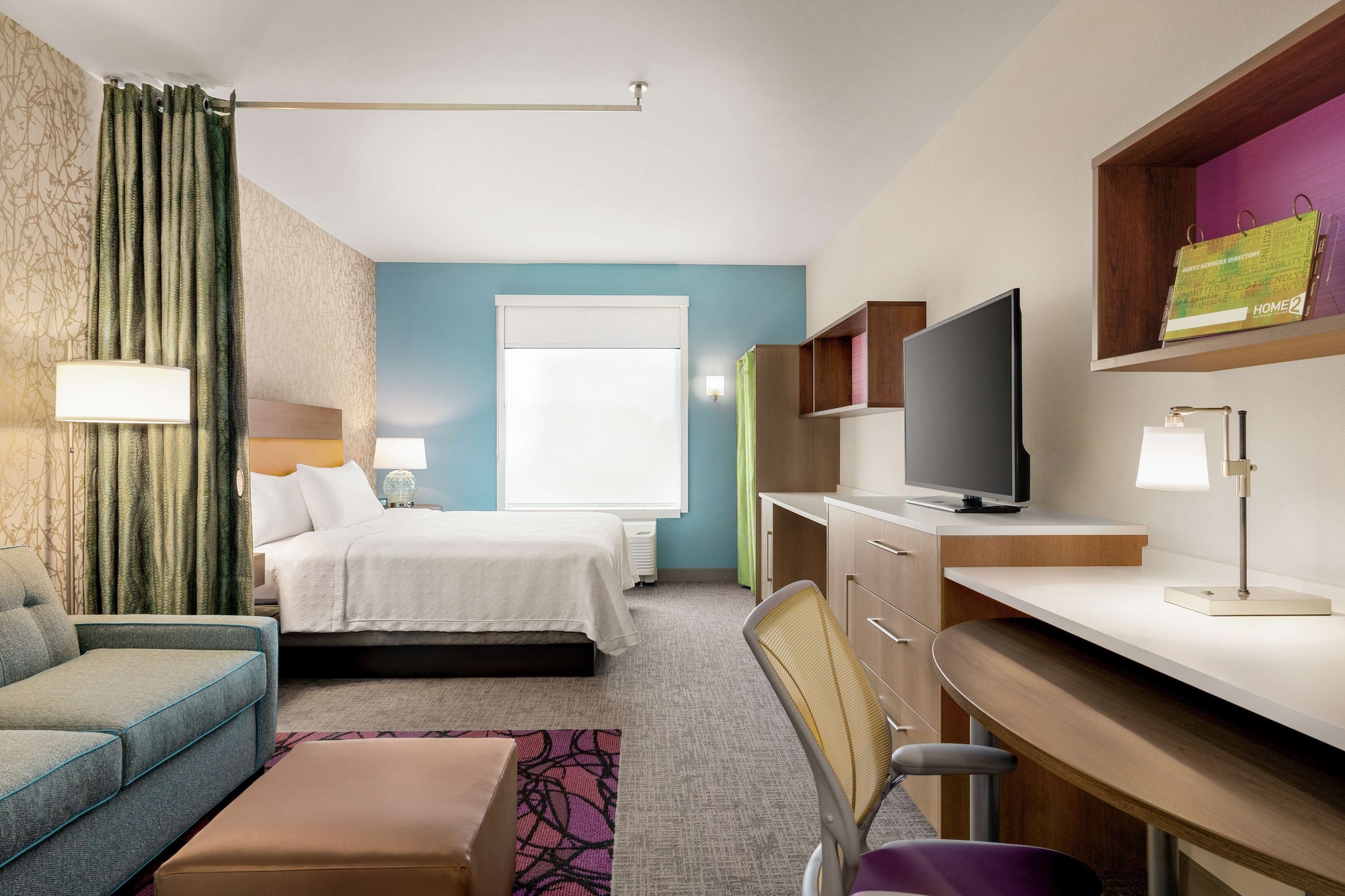 Studio, Suite, King Bed, Sofa, Home2 Suites by Hilton Harrisburg North 2/2
