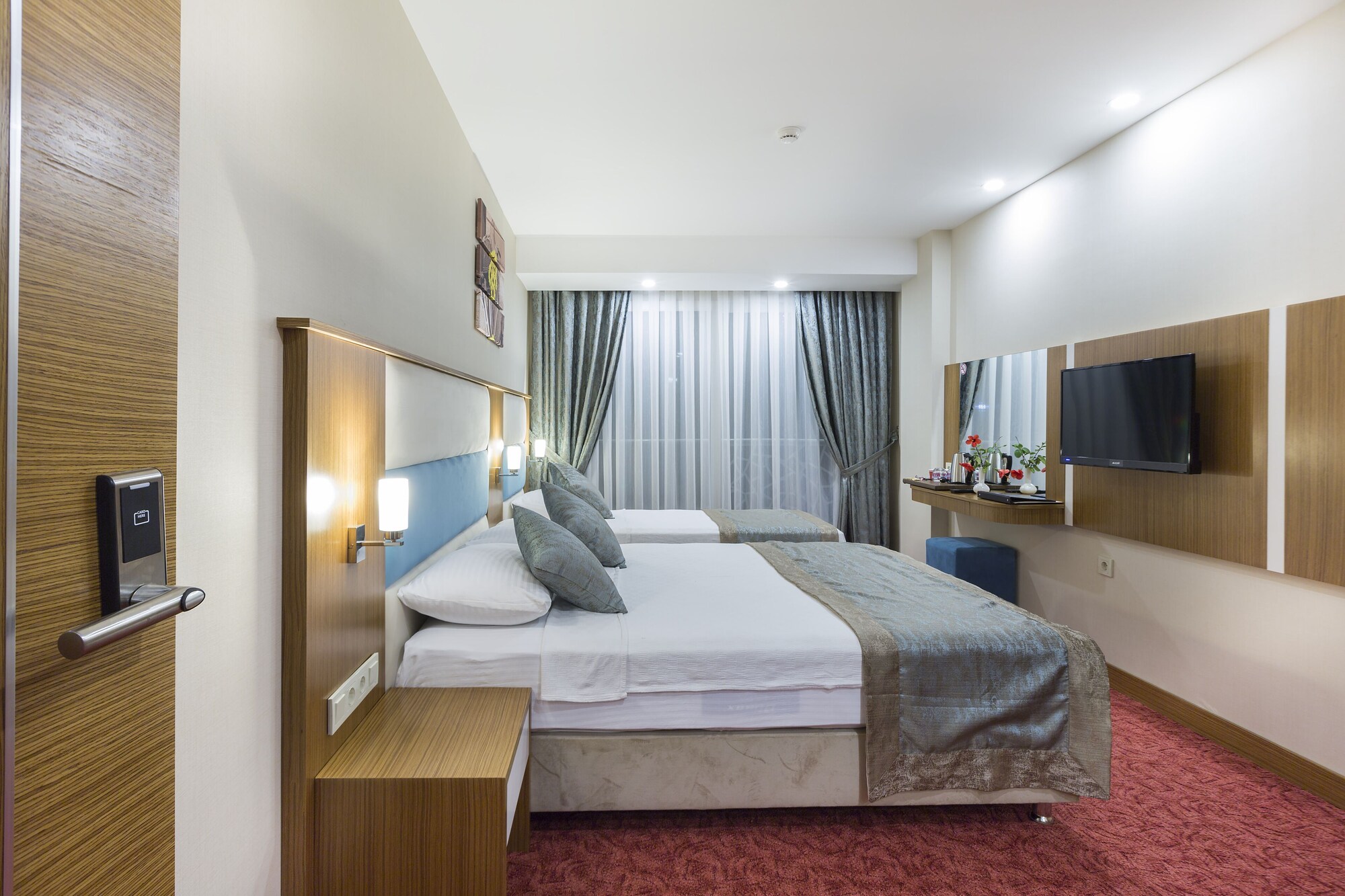 غرفة بسرير مزدوج بإطلالة على البحر، Marpessa Blue Beach Hotel 2/6