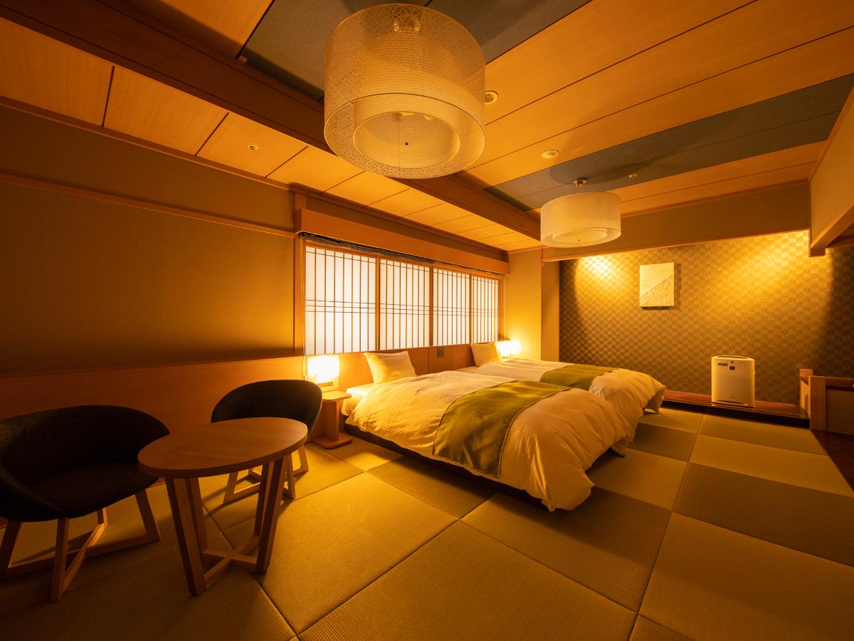 Japanese, Honjin, Space, Twin Beds