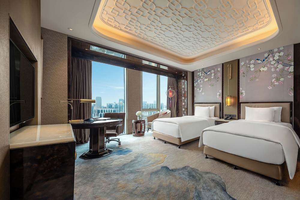 غرفة غراند ديلوكس بسريرين مزدوجين بإطلالة، Wanda Reign Chengdu 2/5