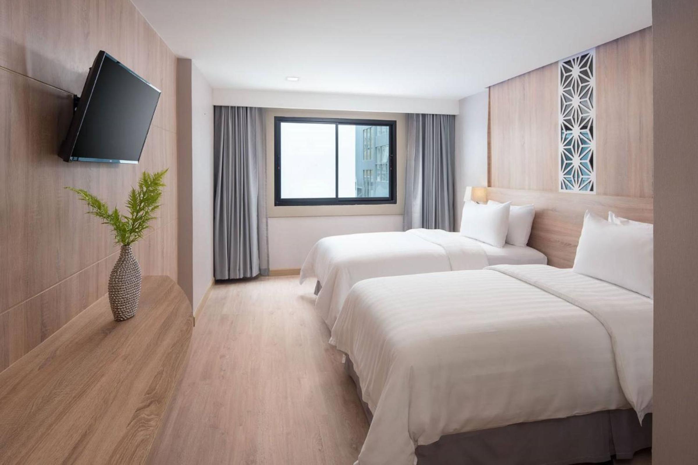 غرفة بسرير مزدوج أو سريرين منفصلين بإطلالة جزئية على البحر، Rodina Beach Hotel 7/10