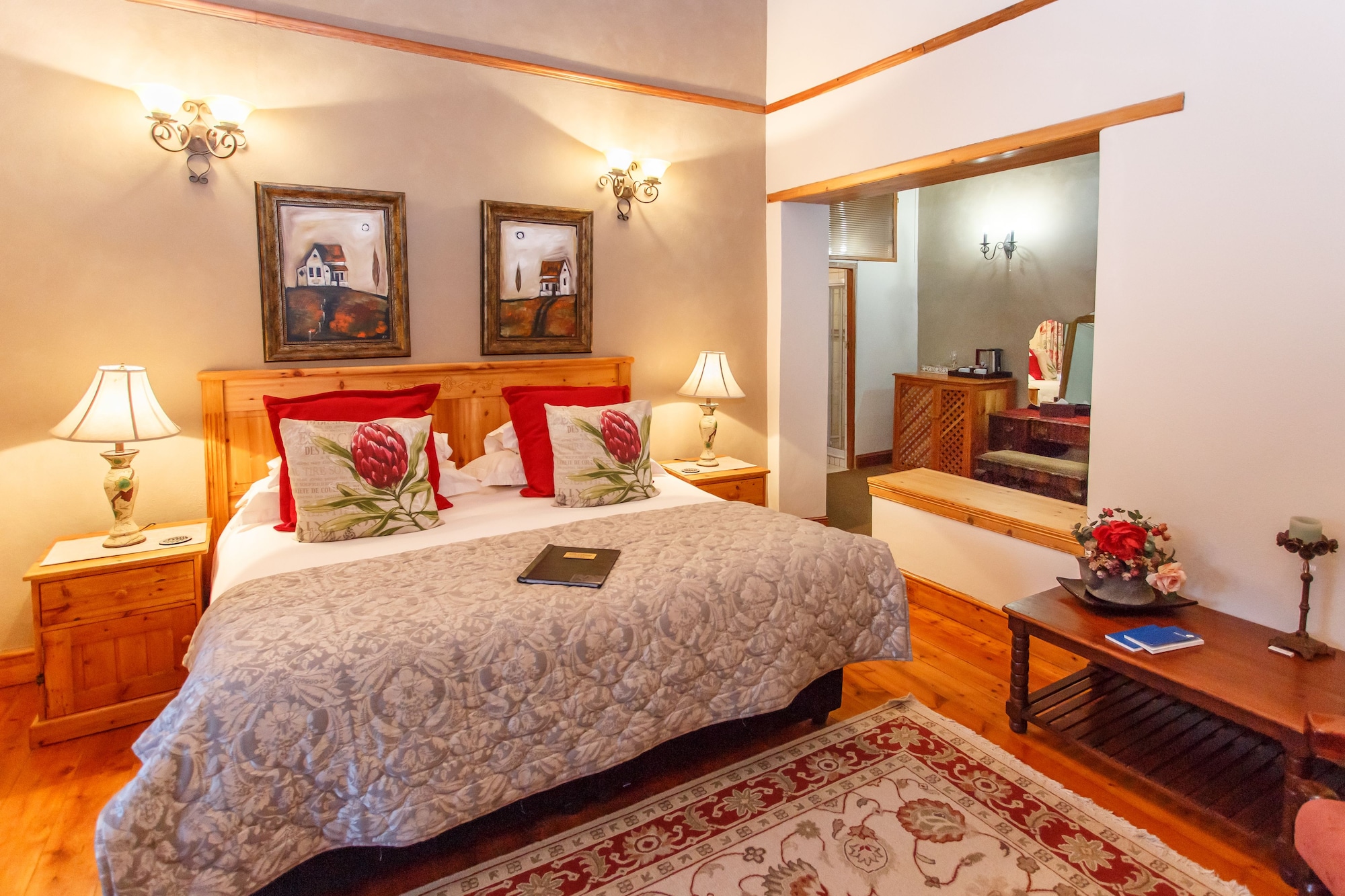 غرفة فاخرة بسريرين منفصلين بغرفة نوم واحدة، De Denne Guest House 3/7