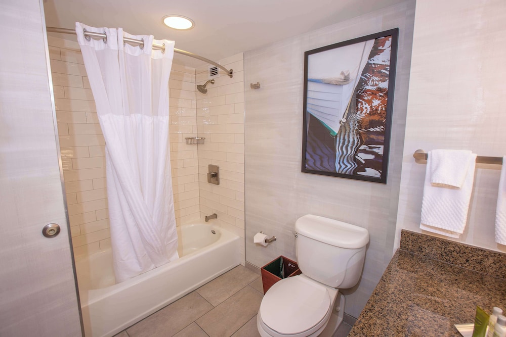 غرفة بسرير كينج بإطلالة، DoubleTree by Hilton Hotel Bay City - Riverfront 7/8
