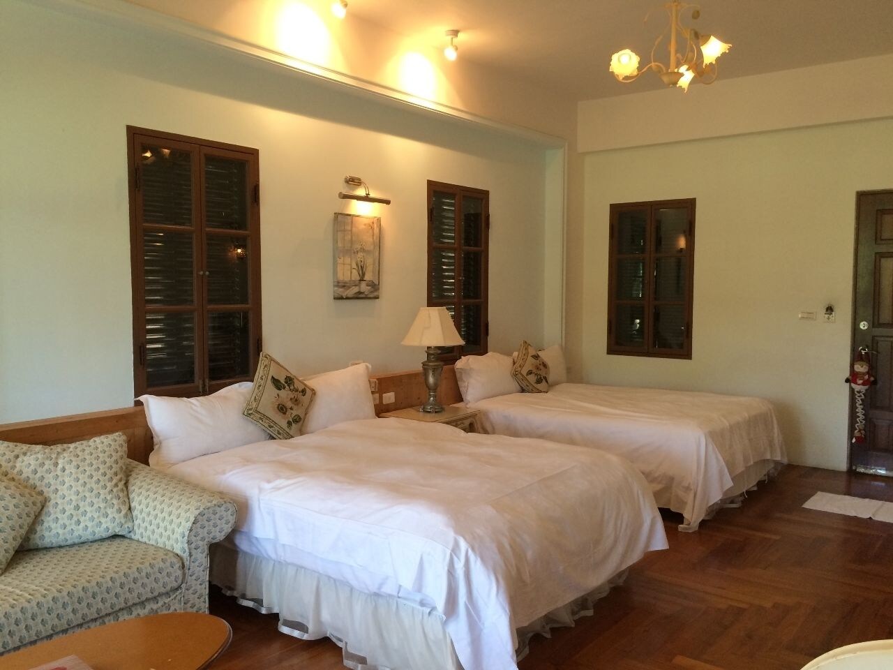 DELUXE, QUADRUPLE, 2 DOUBLE BEDS, GARDEN VIEW, COURTYARD AREA