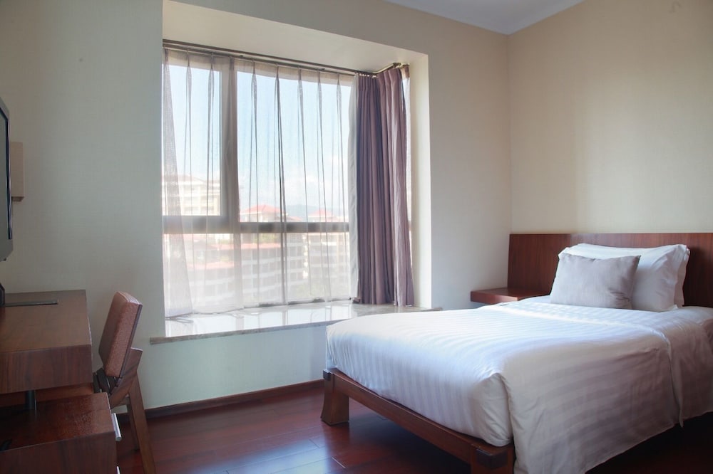 جناح ديلوكس بسرير كينج بإطلالة على البحر بغرفة نوم واحدة بمطبخ، Pullman Oceanview Sanya Bay Resort and Spa 2/5