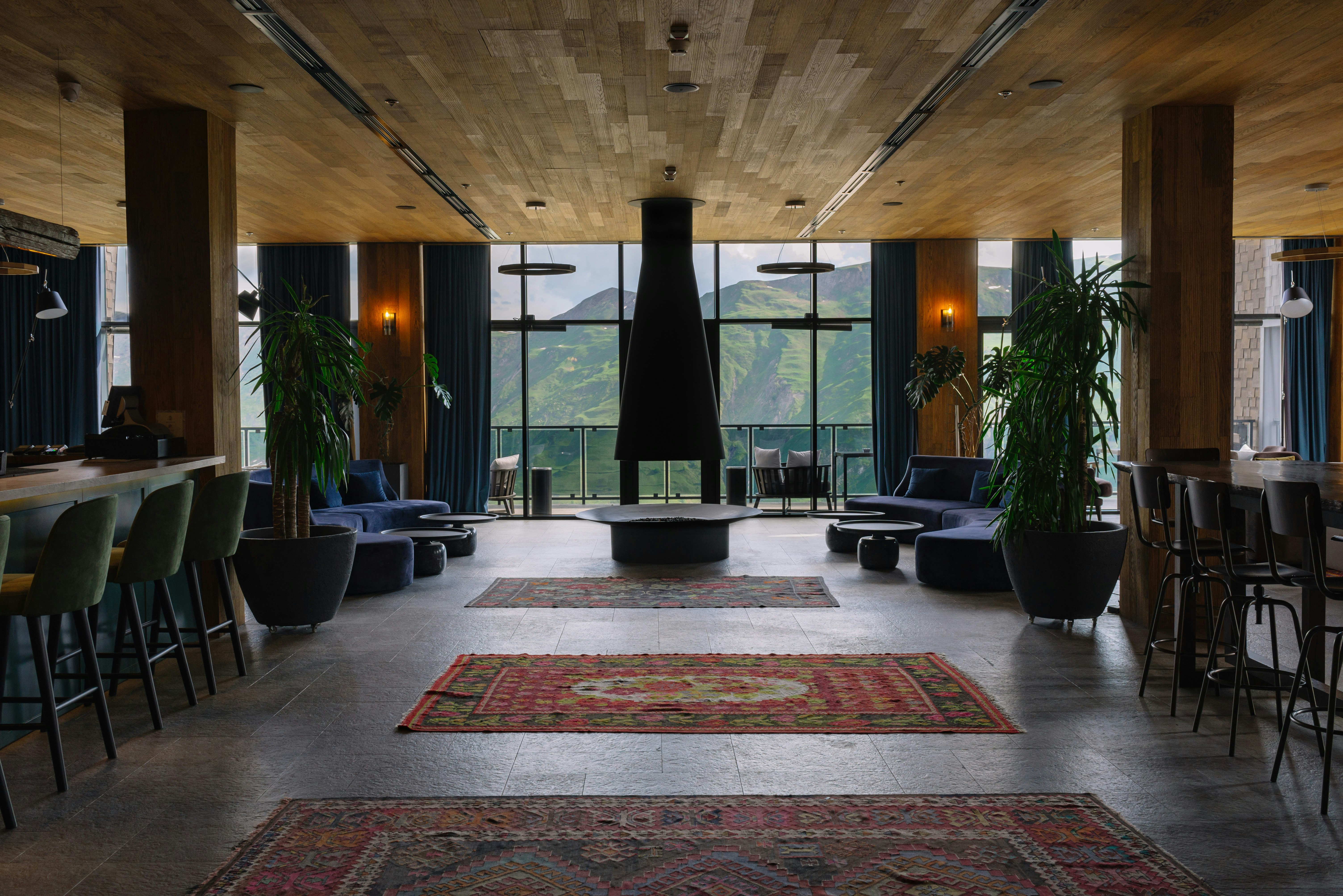 Lobby at Gudauri Lodge, KAZBEGI