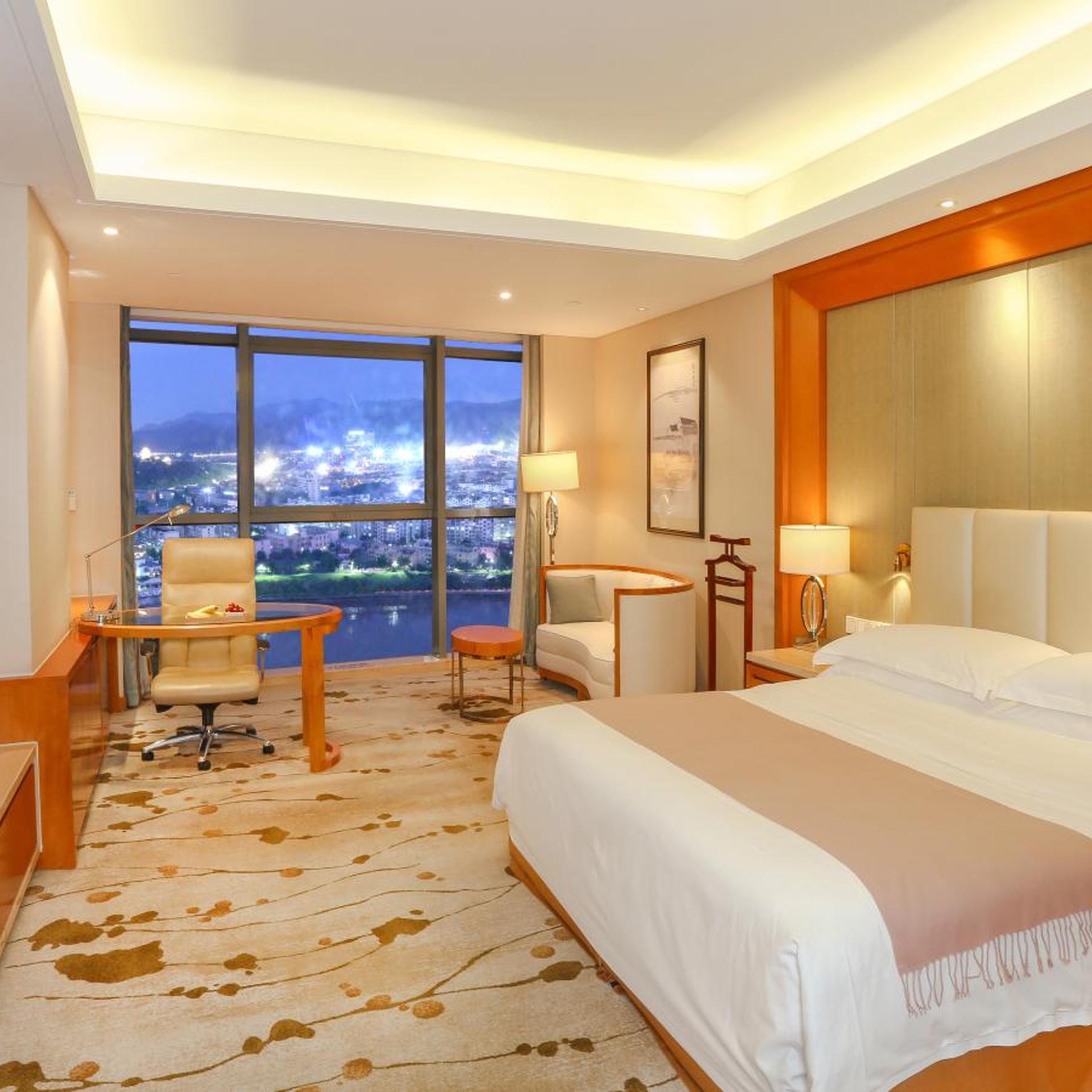 غرفة بزنس بسرير كينج وسرير كوين بإطلالة على النهر، Yiwu Shangcheng Hotel 2/10