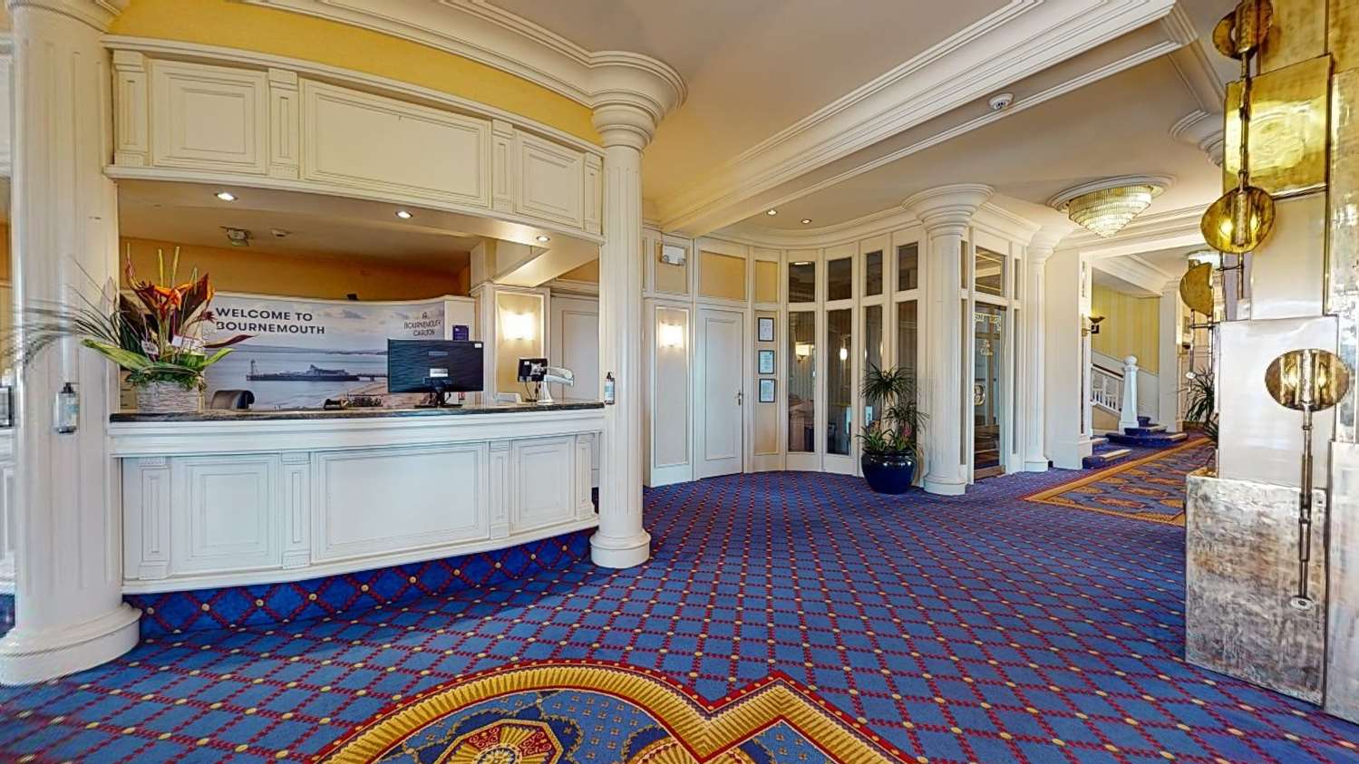Lobby at Bournemouth Carlton Hotel By Sunday, BOURNEMOUTH