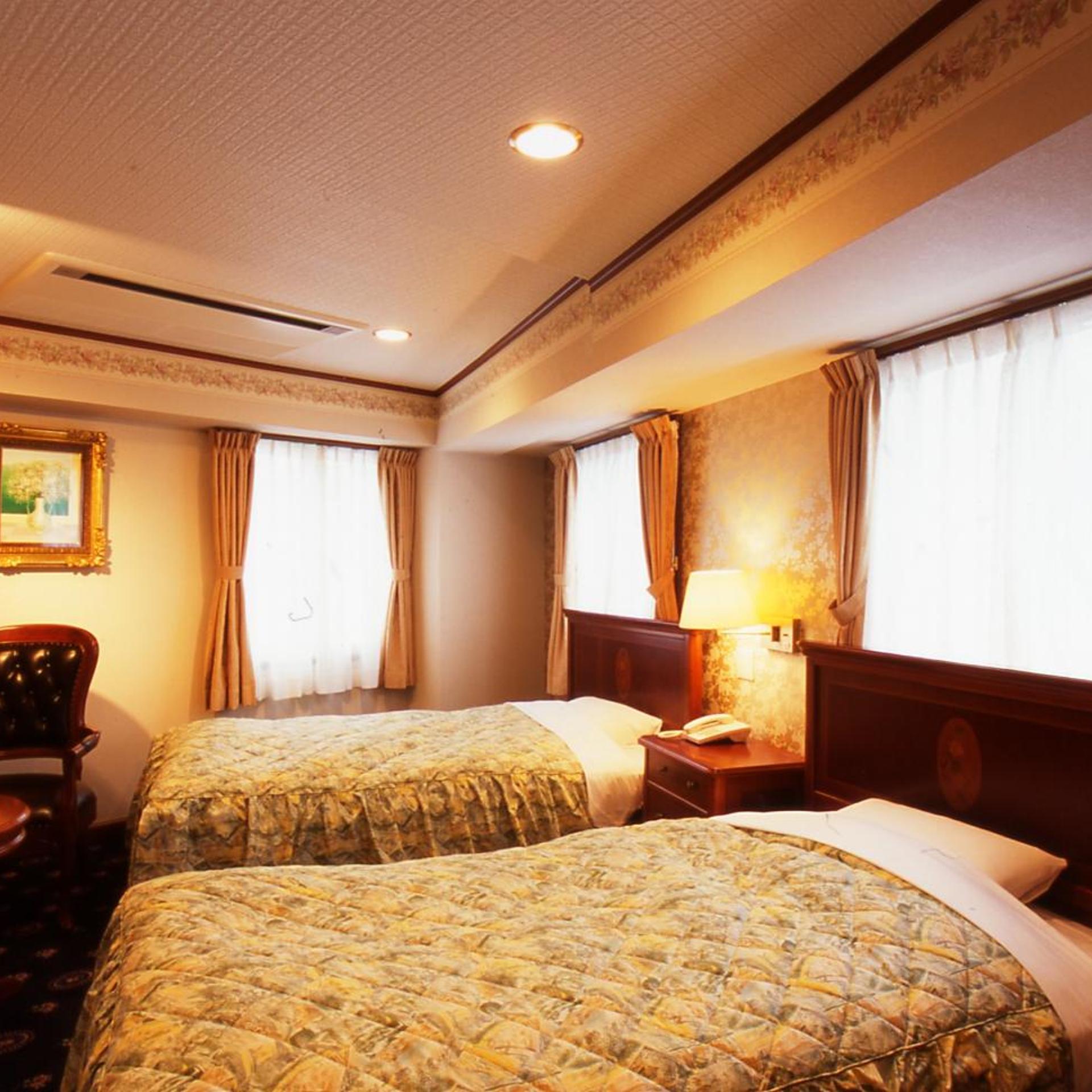 غرفة قياسية بسريرين منفصلين، Beppu Station Hotel 2/7