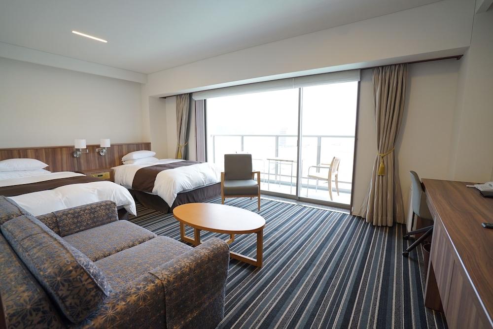 غرفة بريميوم بسريرين منفصلين بإطلالة على البحر للمدخنين، Ofunato Plaza Hotel 2/2