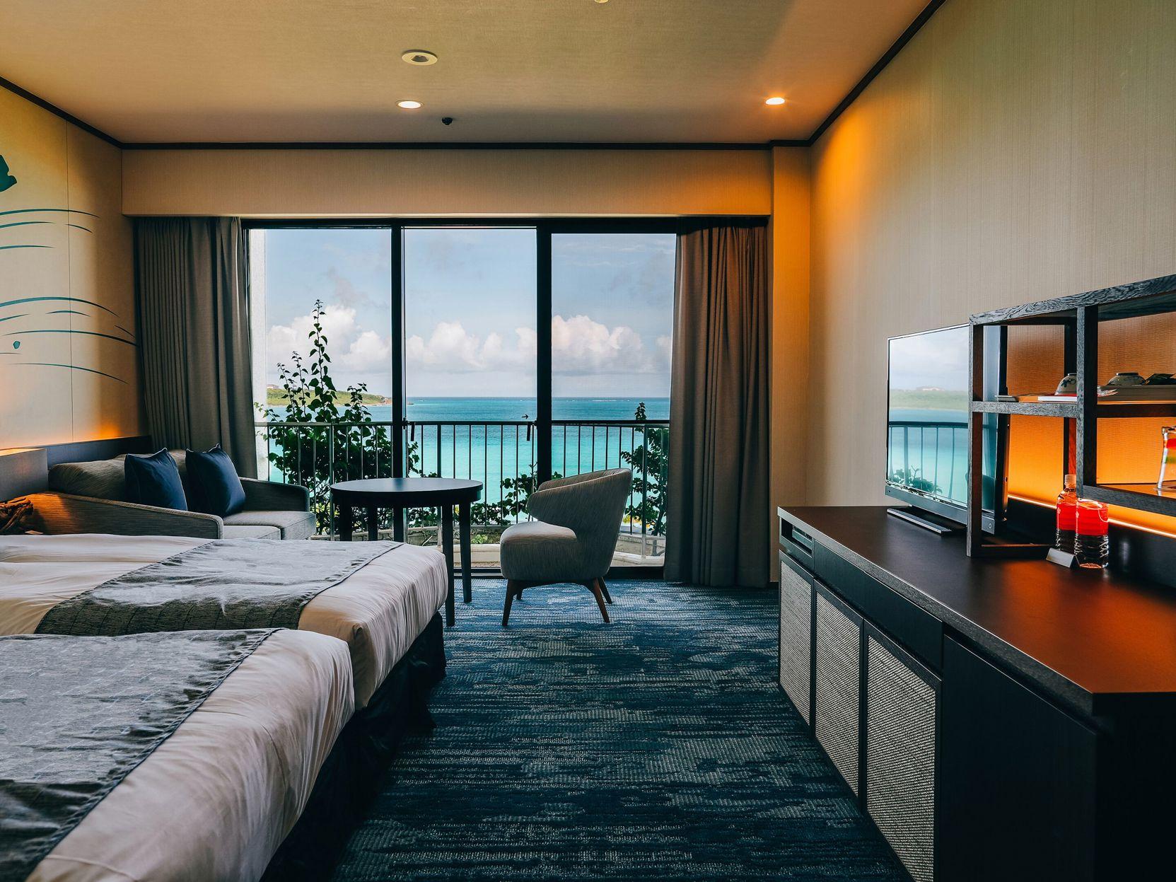 Deluxe, 2 Double Beds, Ocean Wing