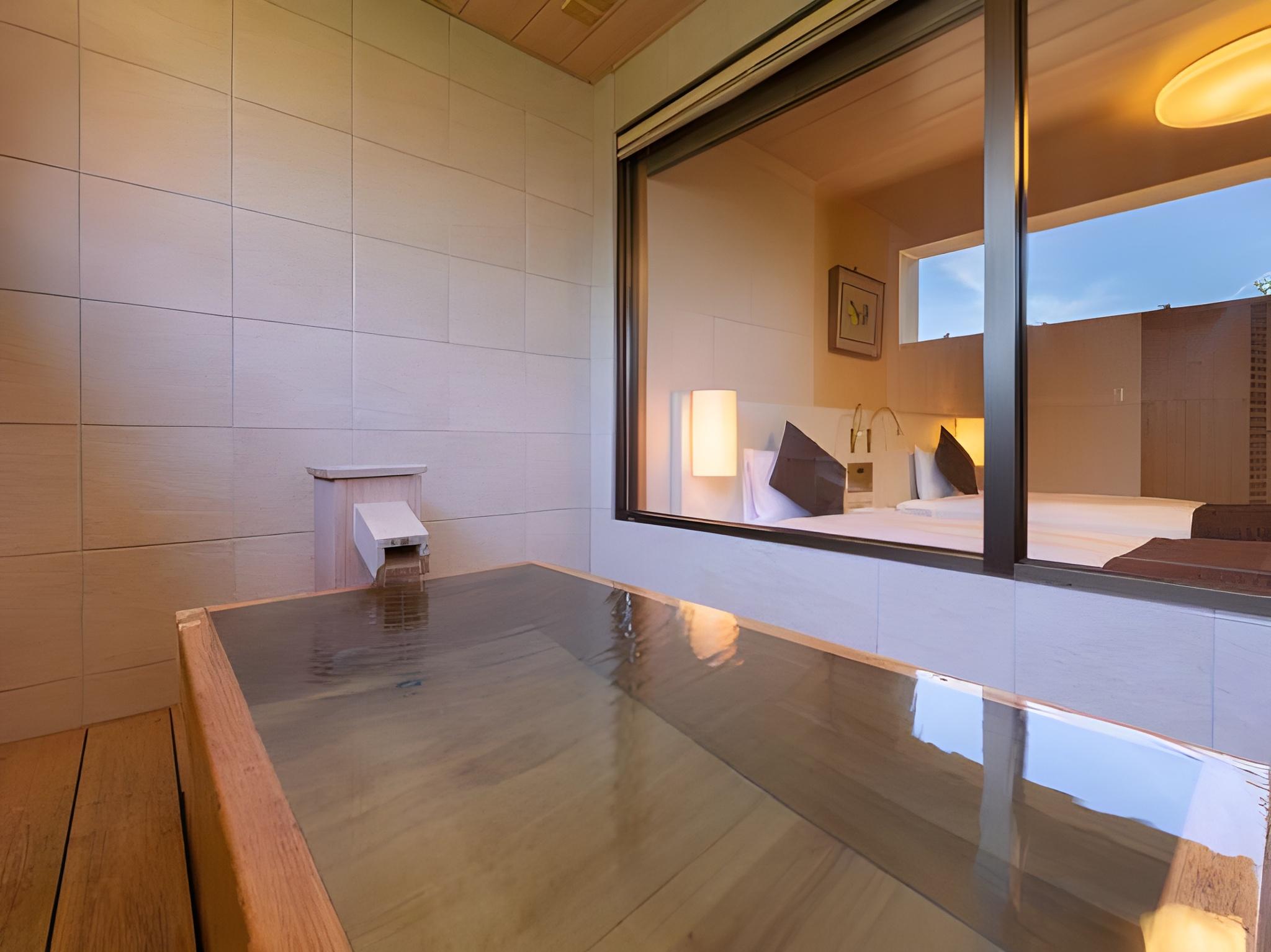 Japanese Western, Deluxe, Twin Beds, Outdoor Bath