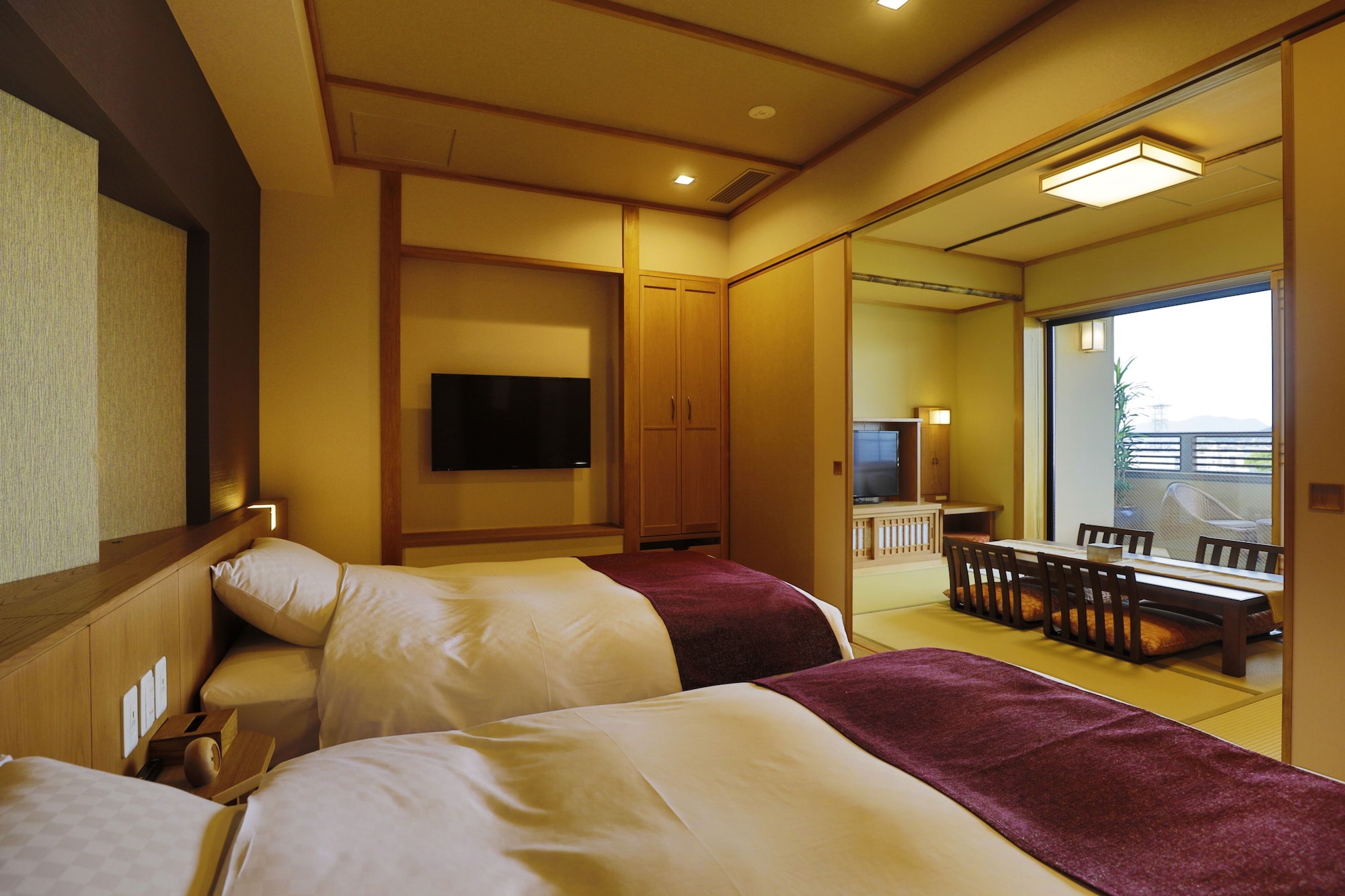Japanese Western, Twin Beds, 2 Futon Beds, Outdoor Bath, Main Building