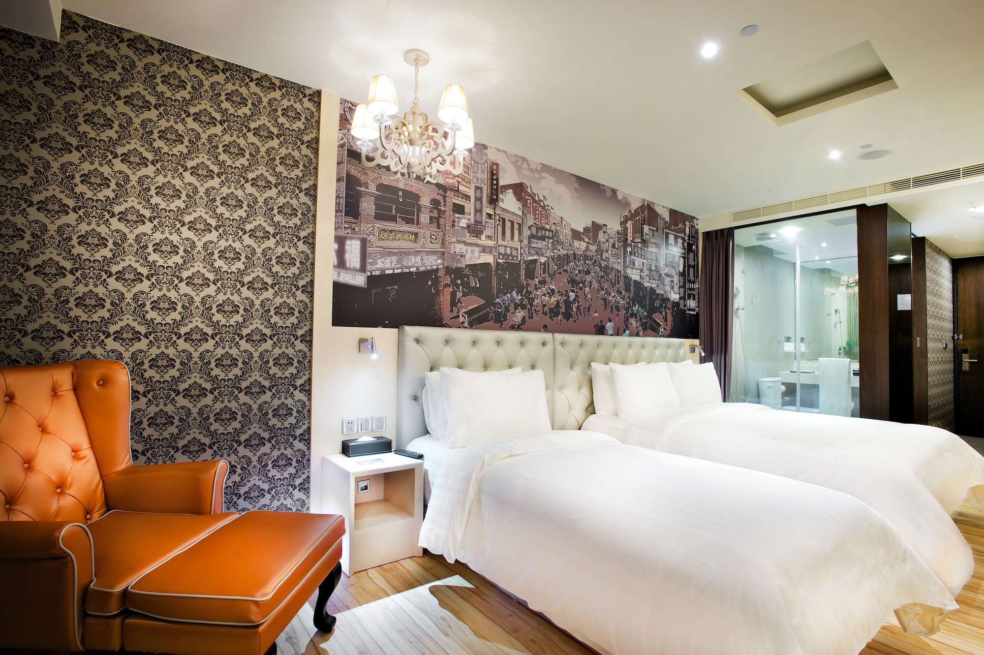 غرفة عائلية ثلاثية بسرير مزدوج وسرير فردي، Fx Hotel Tainan Minsheng Road Branch 3/5