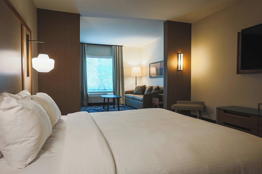 Suite, King Bed, Partial Lake View, Sofa, Accessible