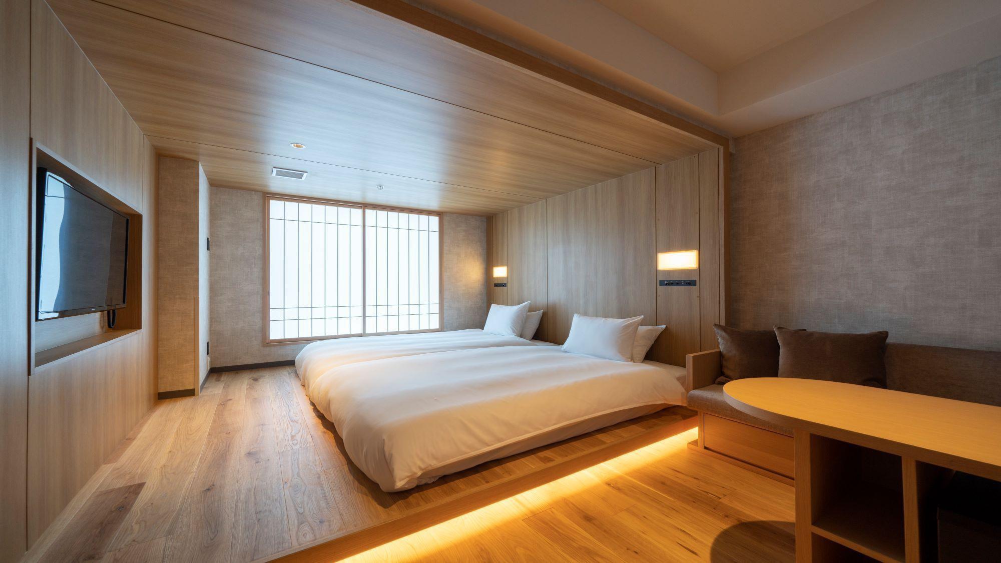 Wood Building, Twin Beds