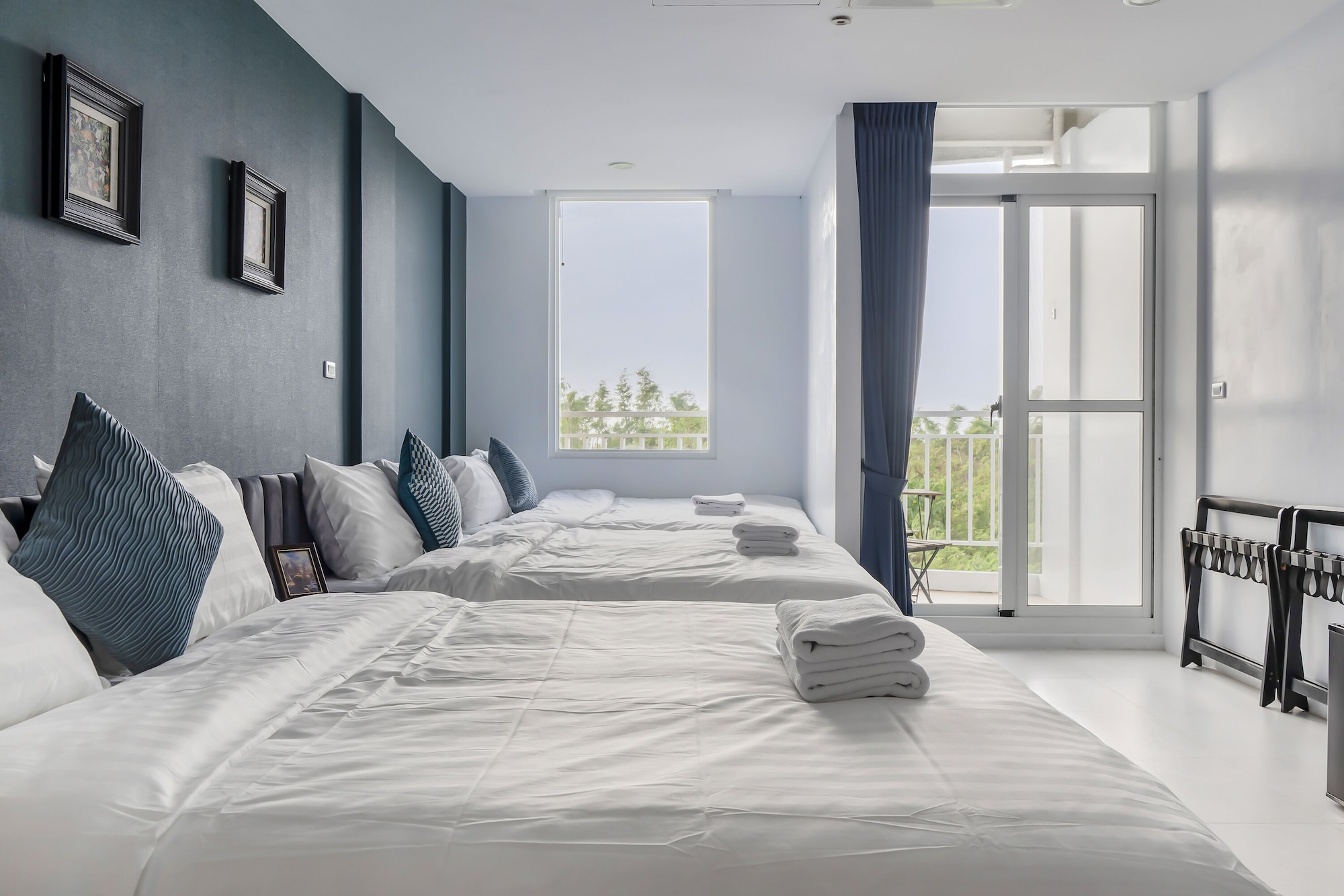 غرفة عائلية بسريرين مزدوجين بشرفة، Nan Fang B&B 3/7