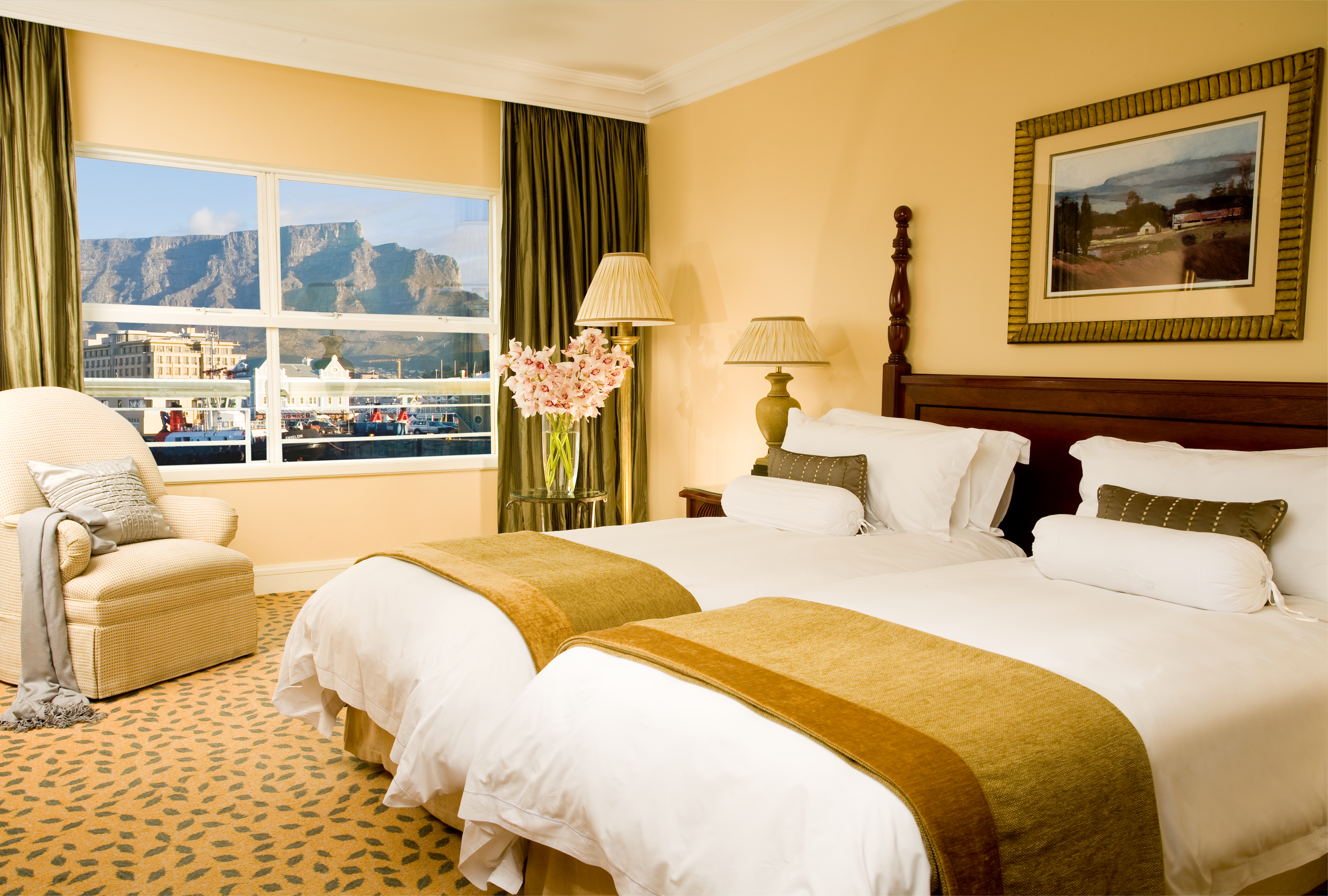 Room, Twin Beds, Mountain View