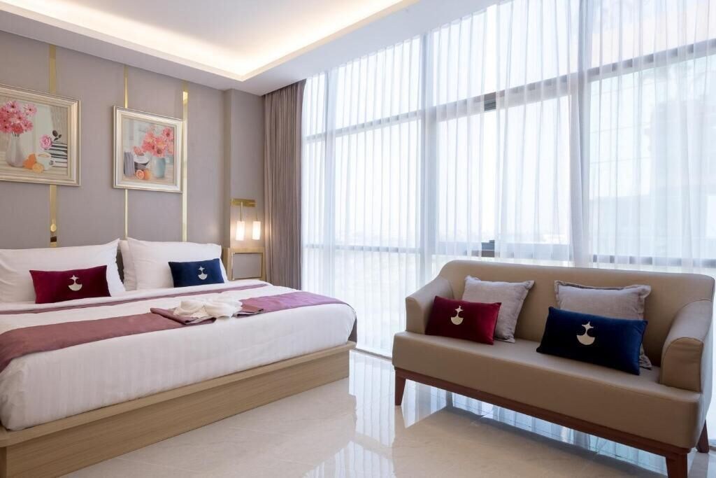 غرفة ديلوكس بسريرين منفصلين، Elegant Bangkok Hotel 2/9