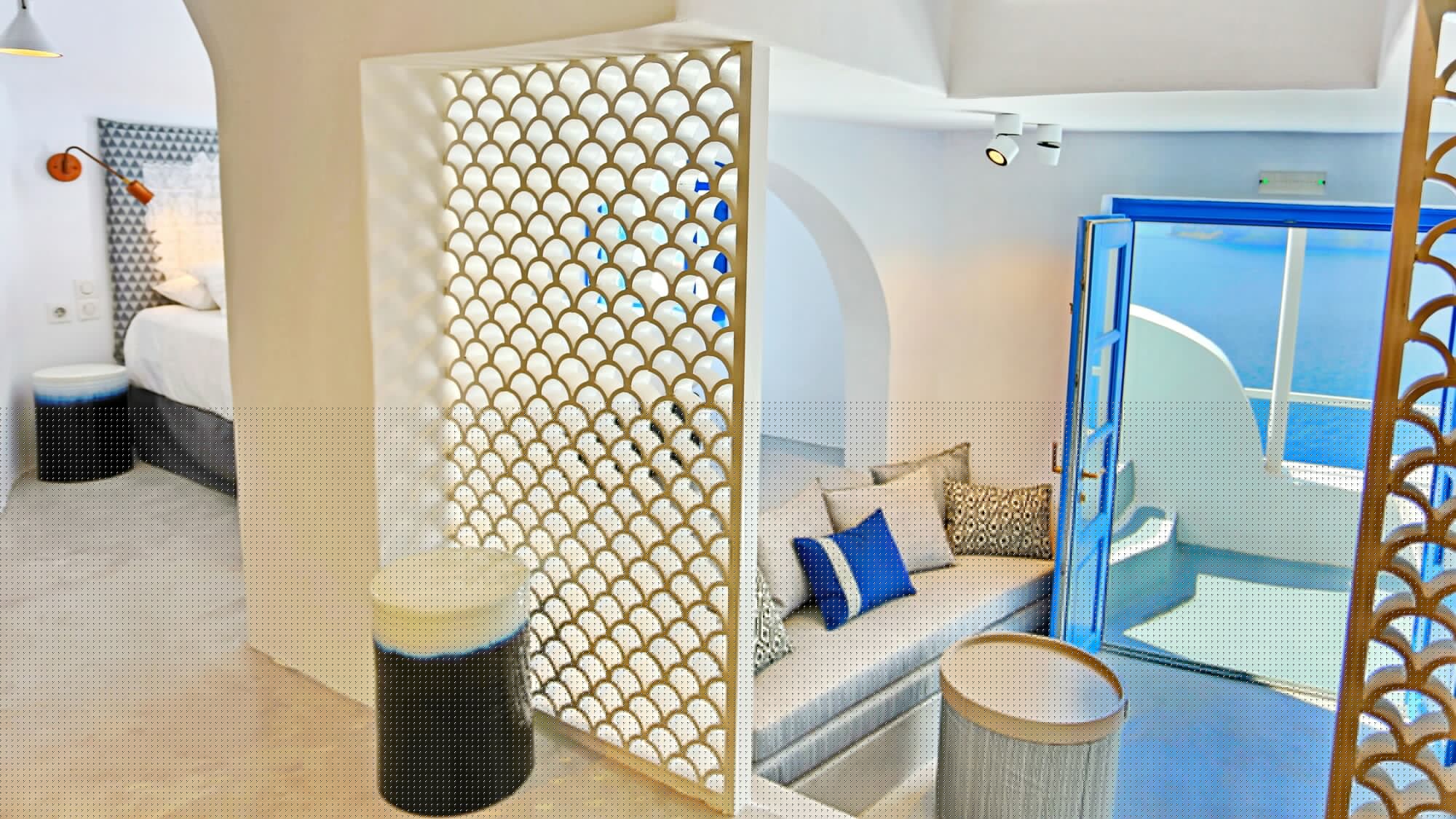 Suite, Queen Bed, Sunset View، Esperas Santorini 8/9