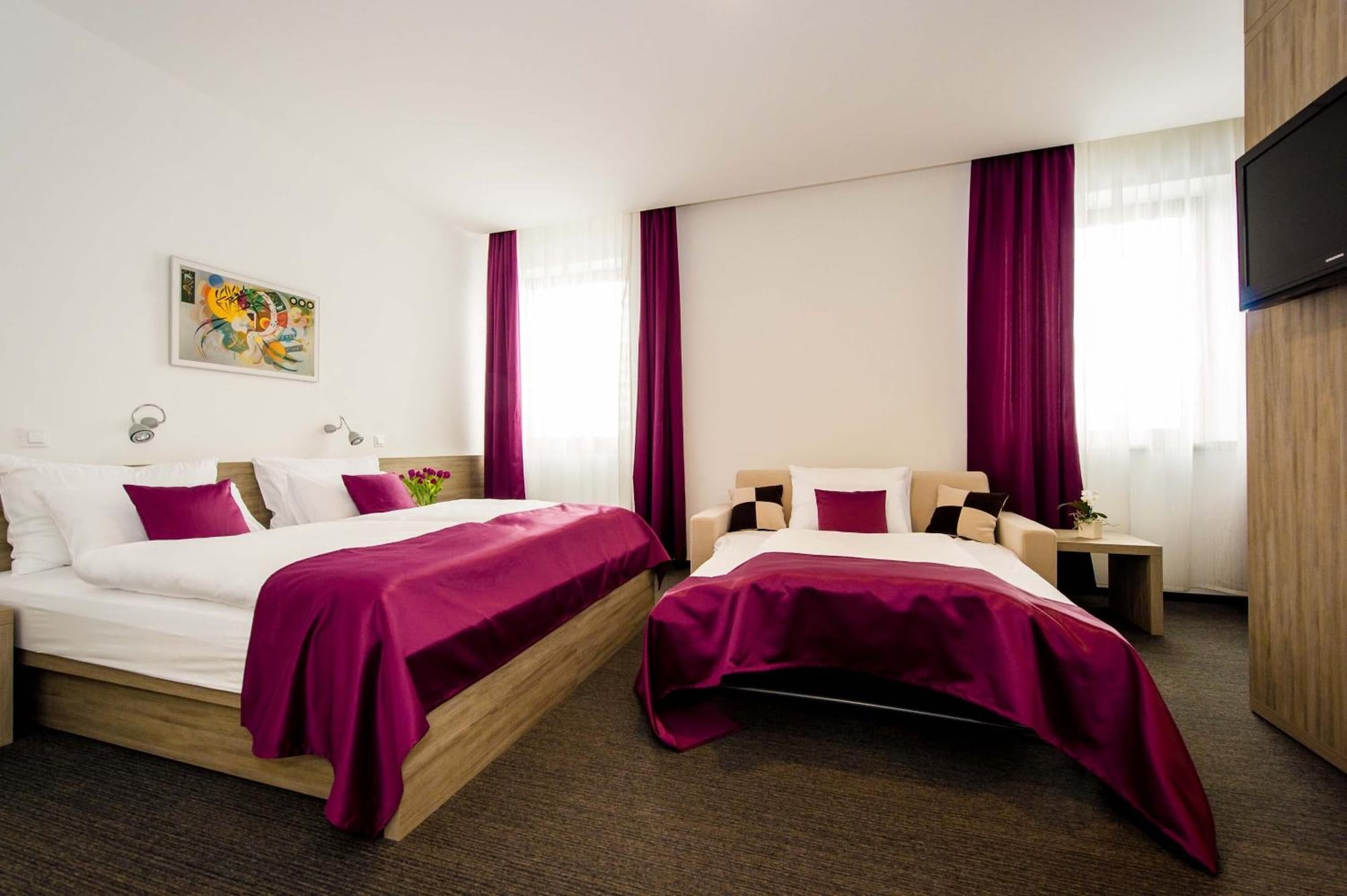 غرفة سوبيريور بسريرين منفصلين مع أريكة، Meksiko Hotel 9/10