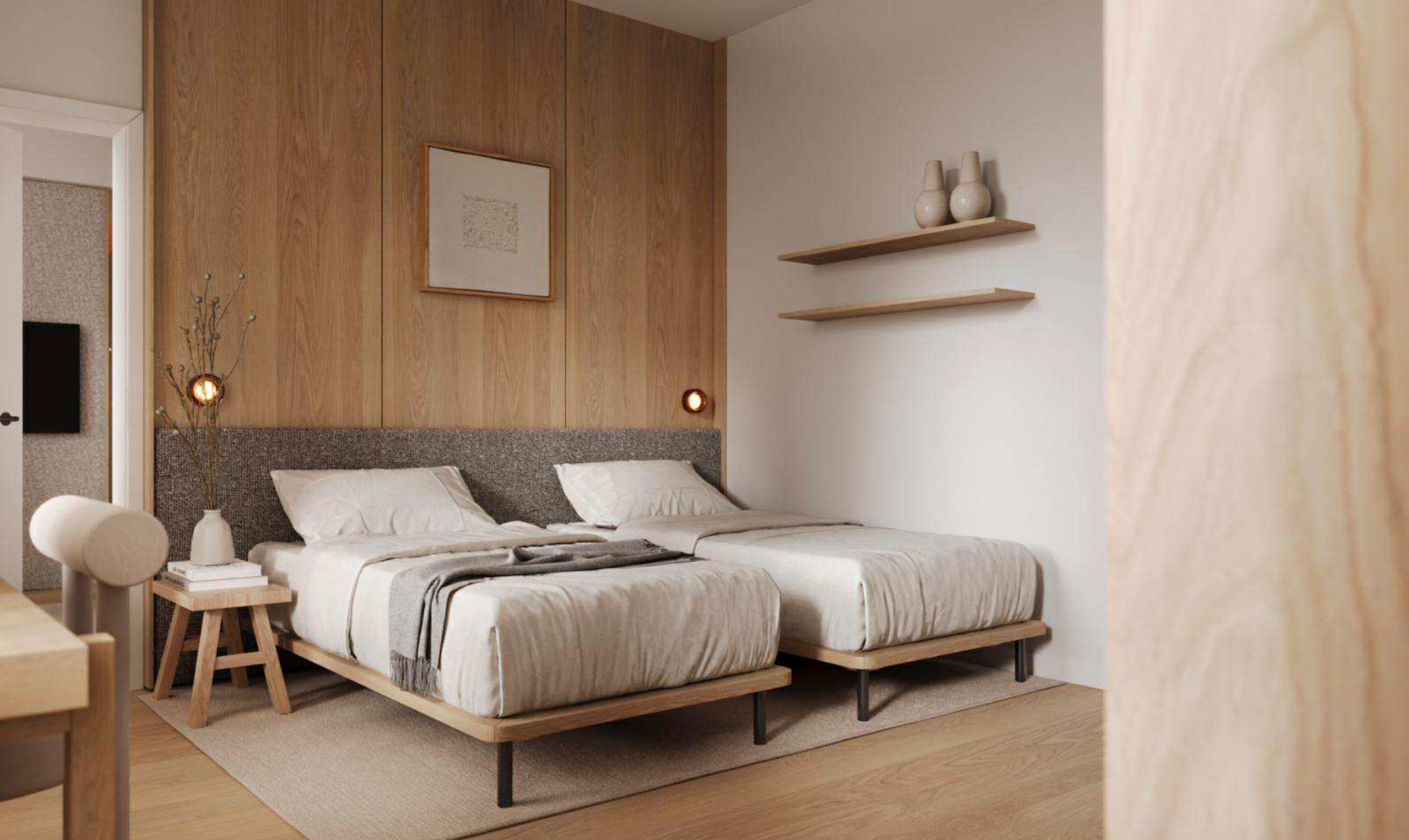 غرفة قياسية بسريرين منفصلين، FortyPlusOne Hotel 4/7