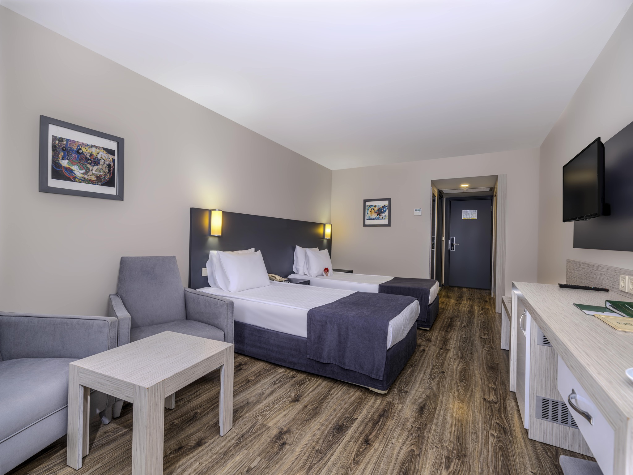 Room, Single, Double Bed, Side Sea View