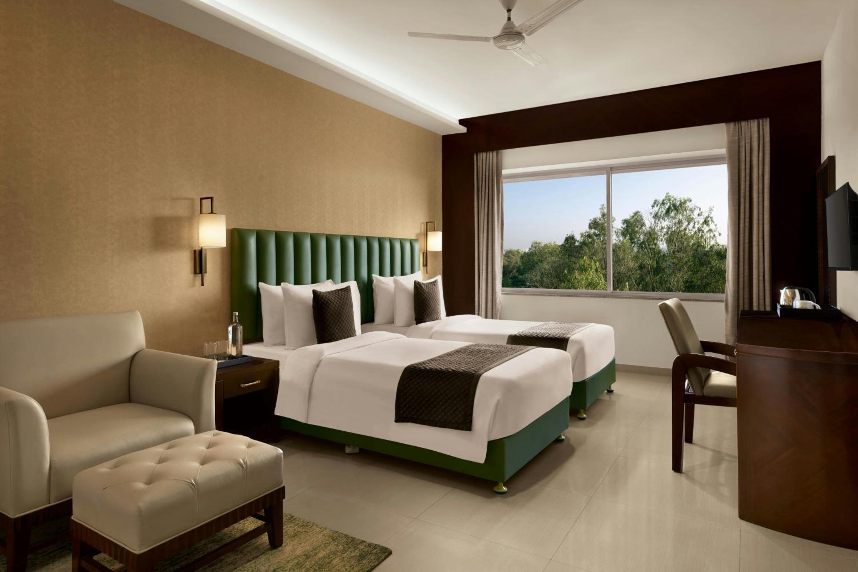 Green, Twin Beds
