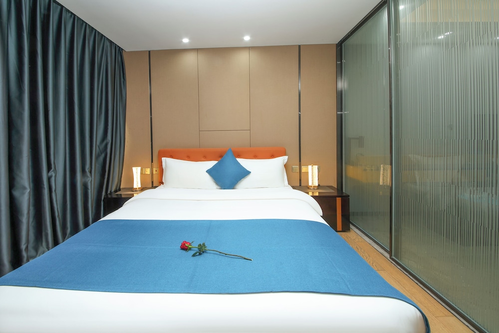 غرفة ديلوكس ثلاثية بإطلالة على المدينة، Yimimi Hotel Apartment (Guangzhou Beijing Road Jiedeng Duhui) 2/10