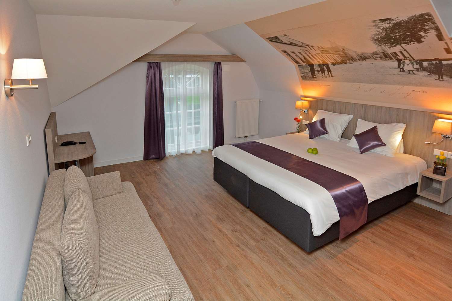 Room, Double Bed, Sofa, Bathtub