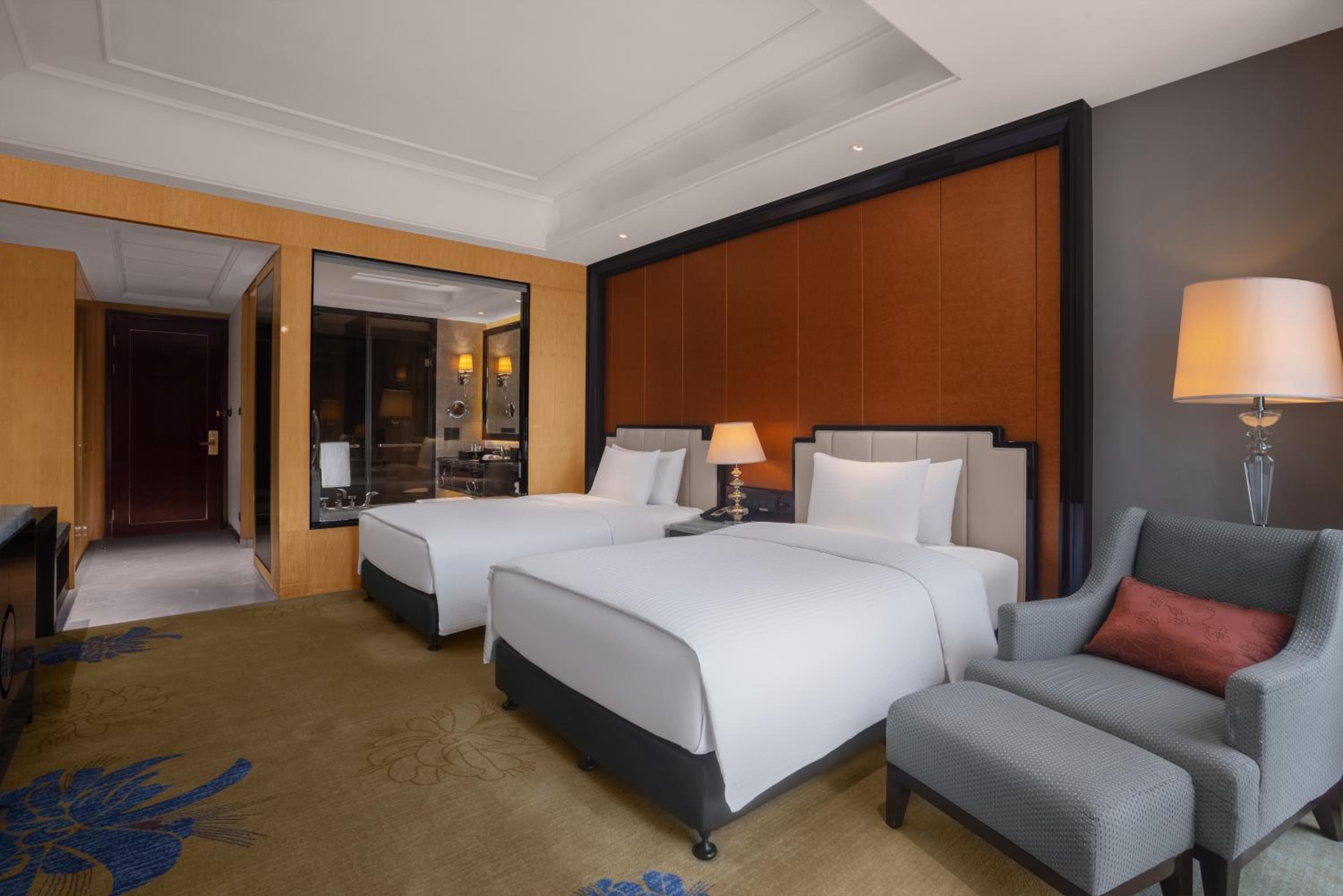 غرفة غراند ديلوكس بسريرين منفصلين بإطلالة على البحيرة، Wanda Vista Quanzhou 2/2