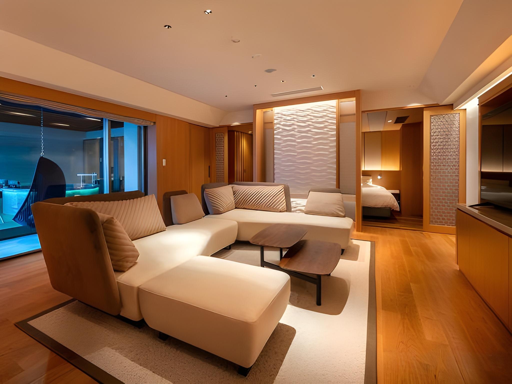 Japanese Western, 2 Double Beds, Ocean View, Bathtub