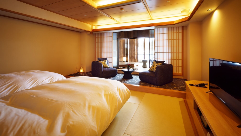 Japanese, Modern, Twin Beds, Outdoor Bath, Terrace