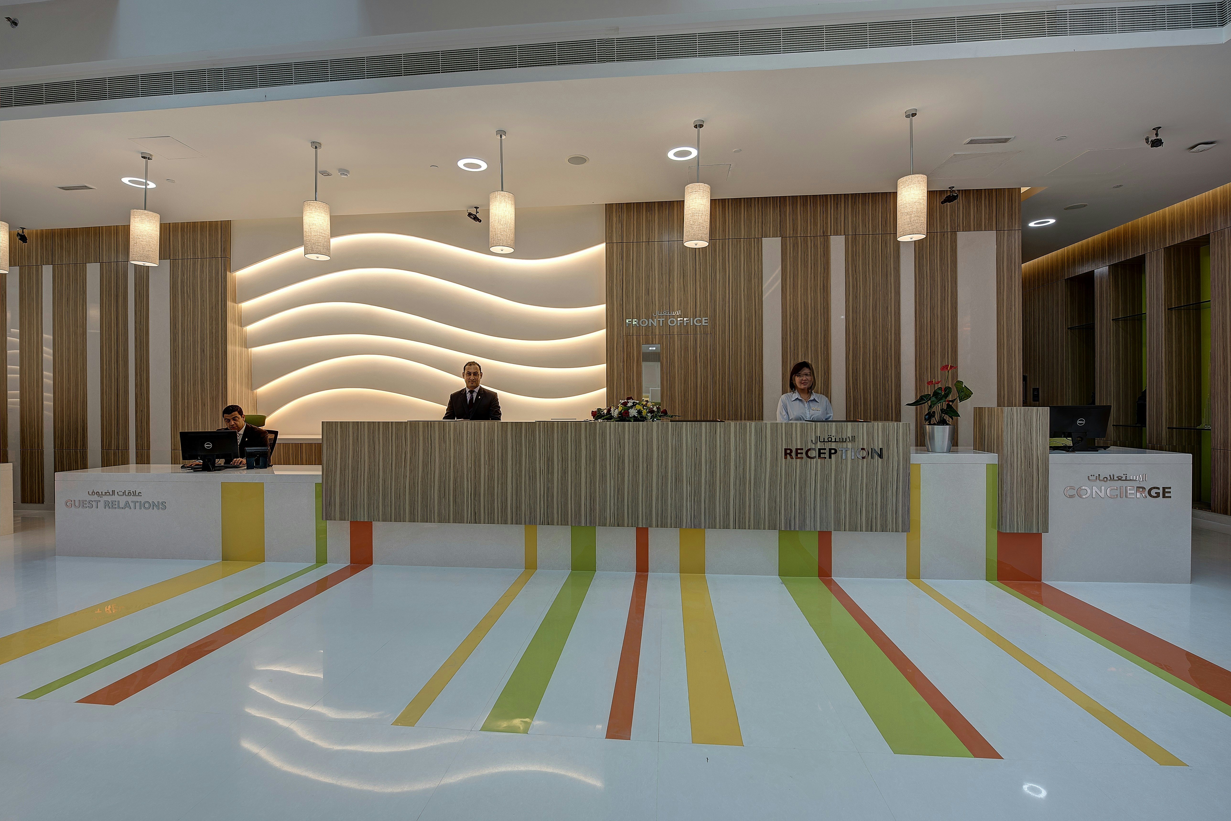 Lobby at AL KHOORY ATRIUM HOTEL, DUBAI