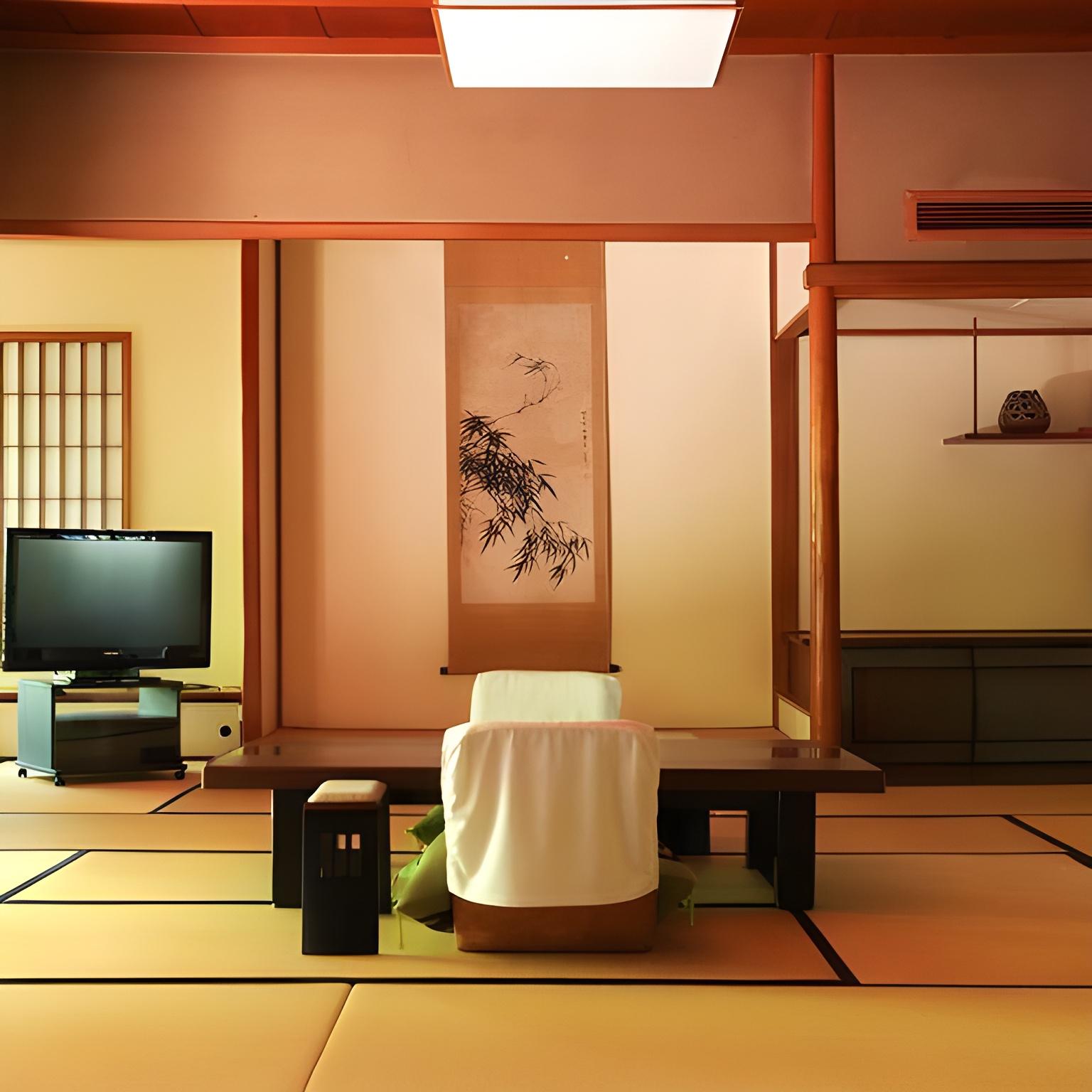 Japanese, Mountain, Deluxe, Suite, River View, Night View