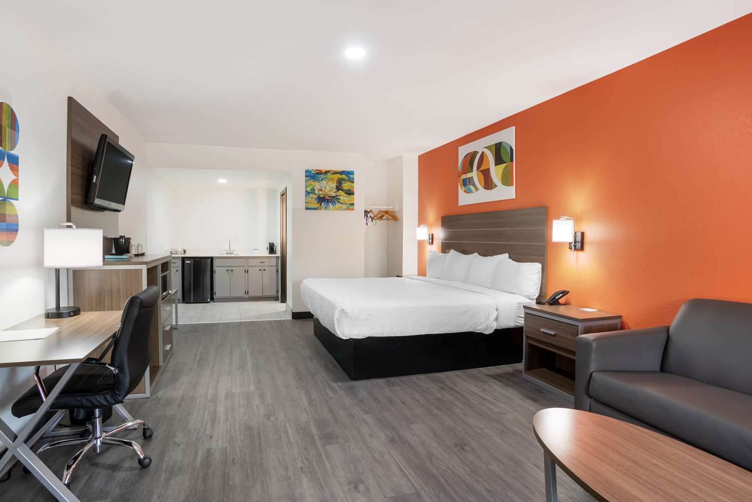 Room, King Bed, Sofa, Living Area